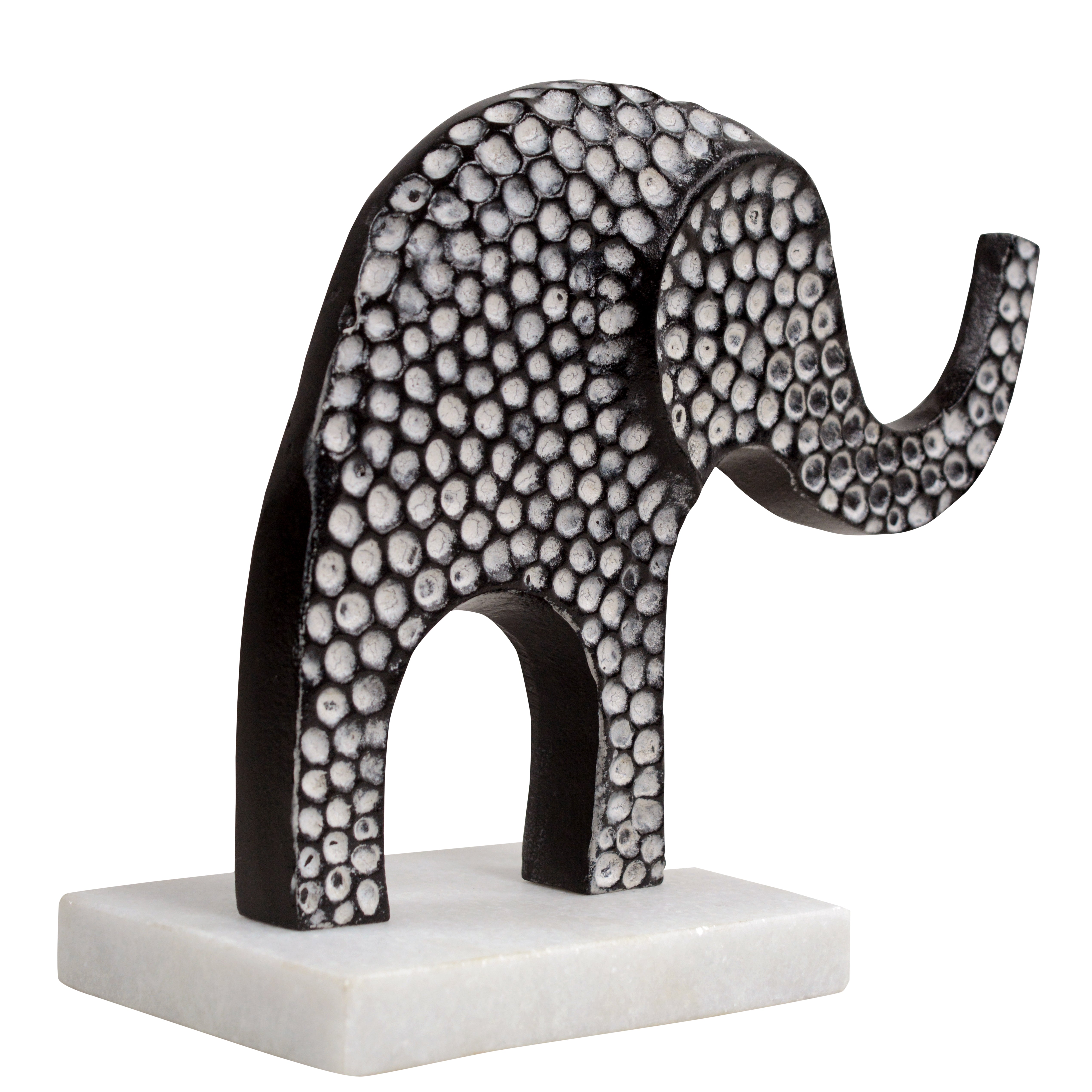 Black Savanna Sentinel Elephant Sculpture