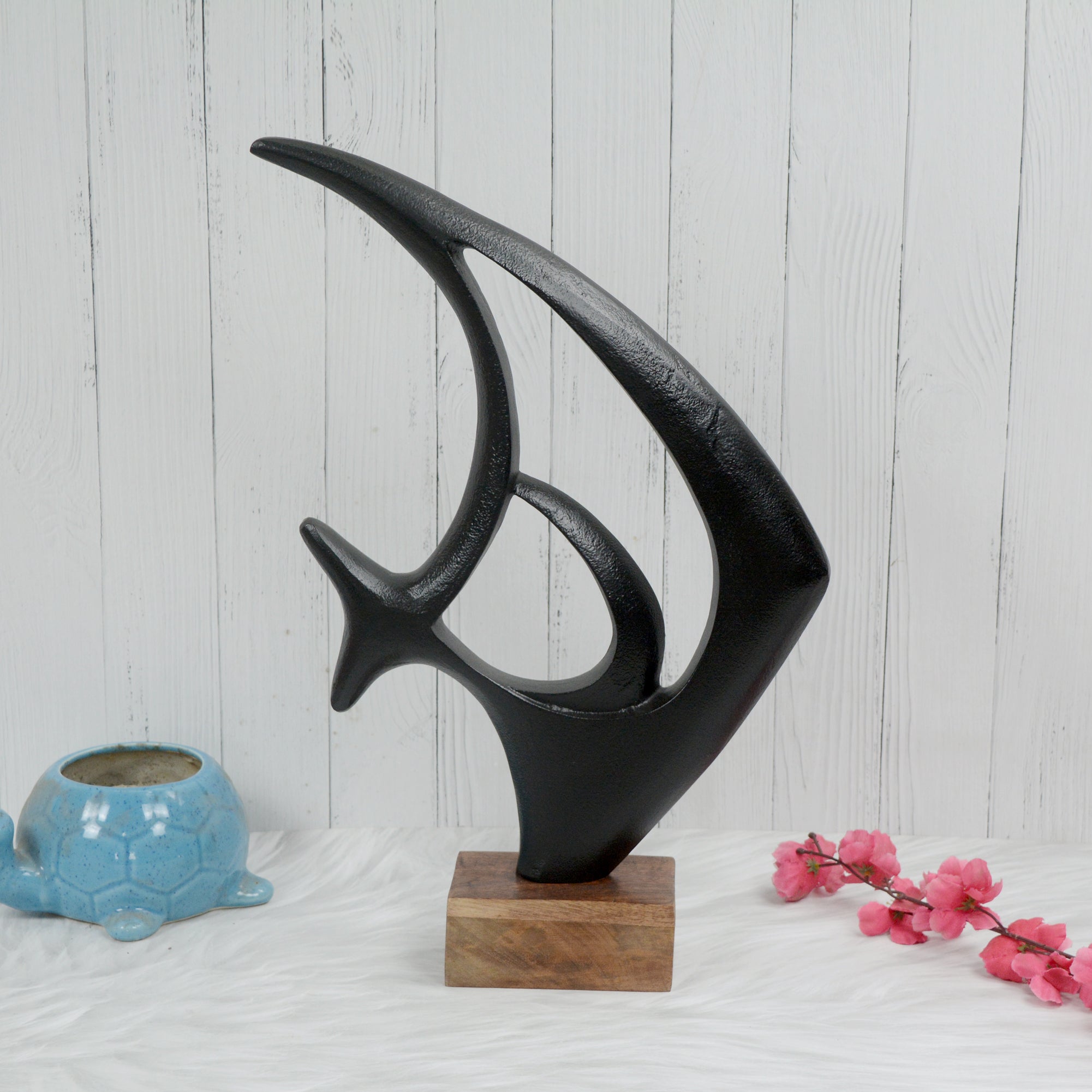 Black Finish Fish Figurine