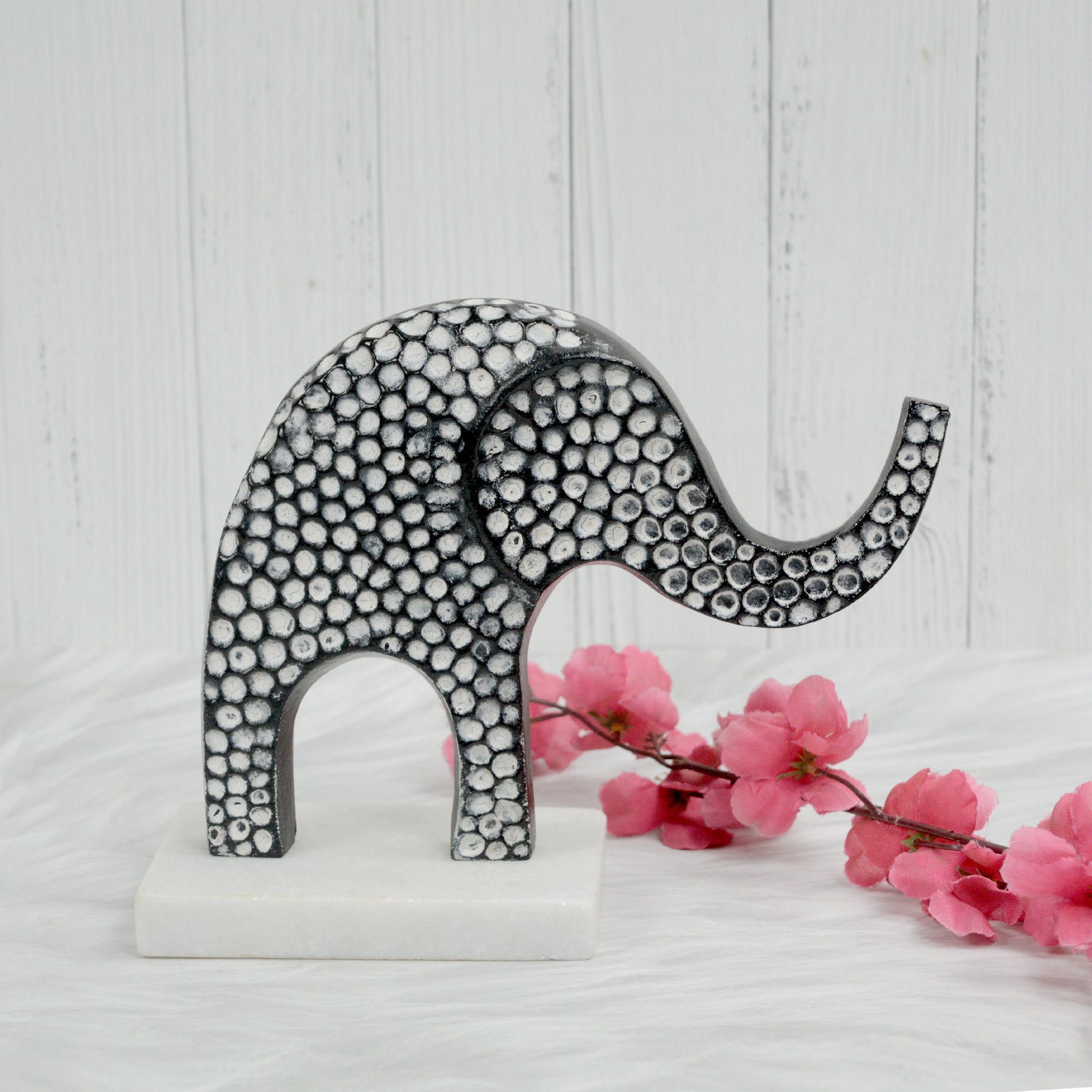 Black Savanna Sentinel Elephant Sculpture