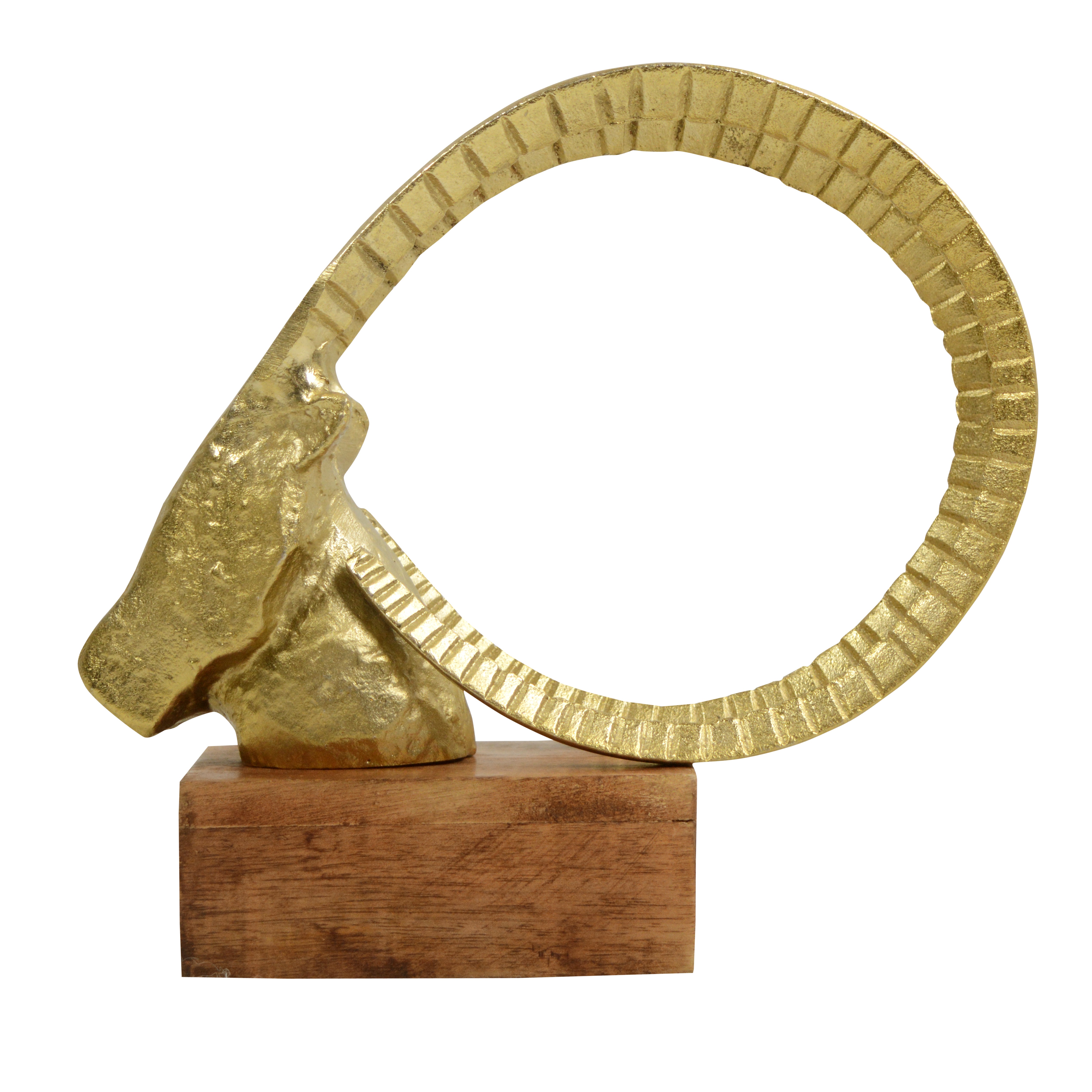 Gold Antler Aura Deer Sculpture