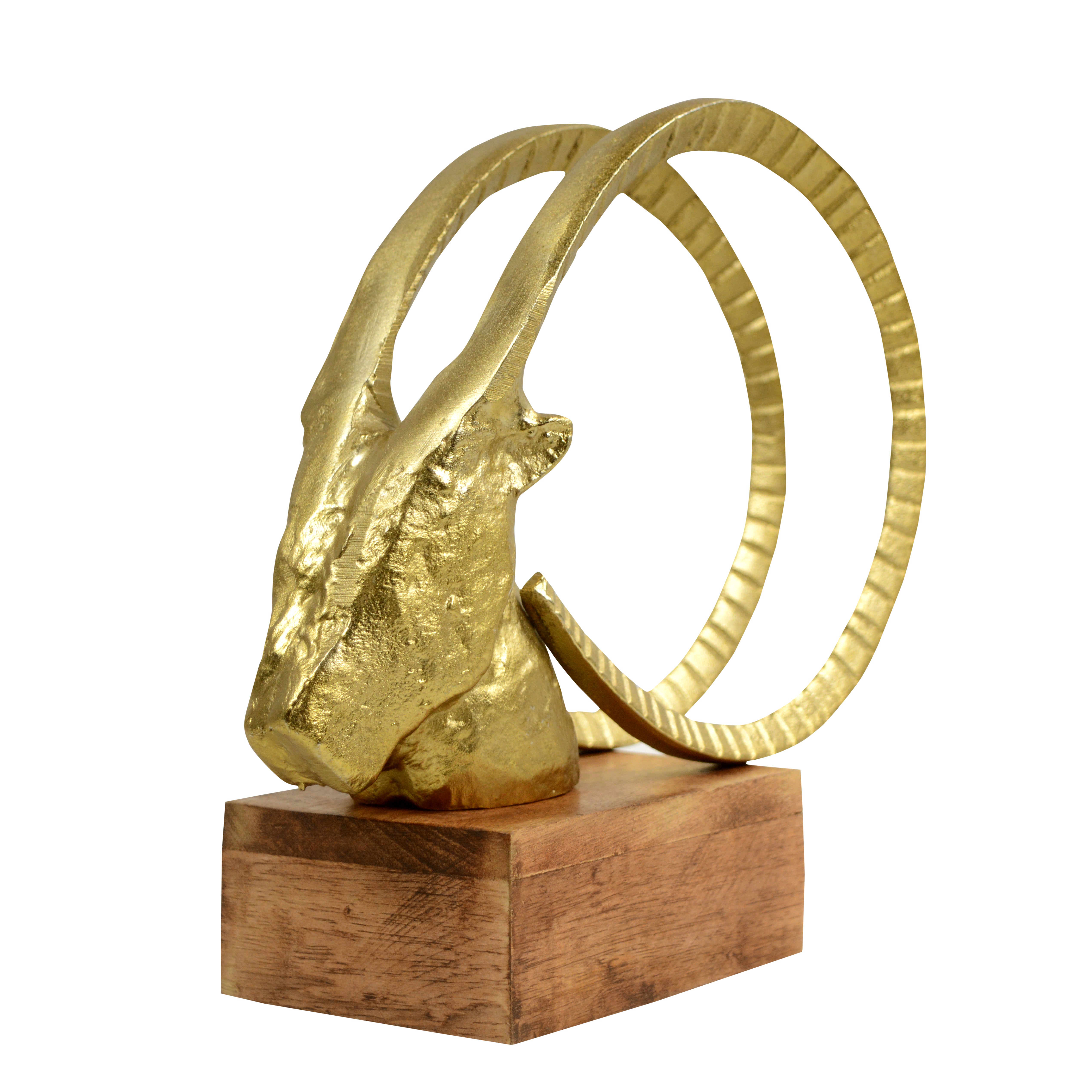 Gold Antler Aura Deer Sculpture