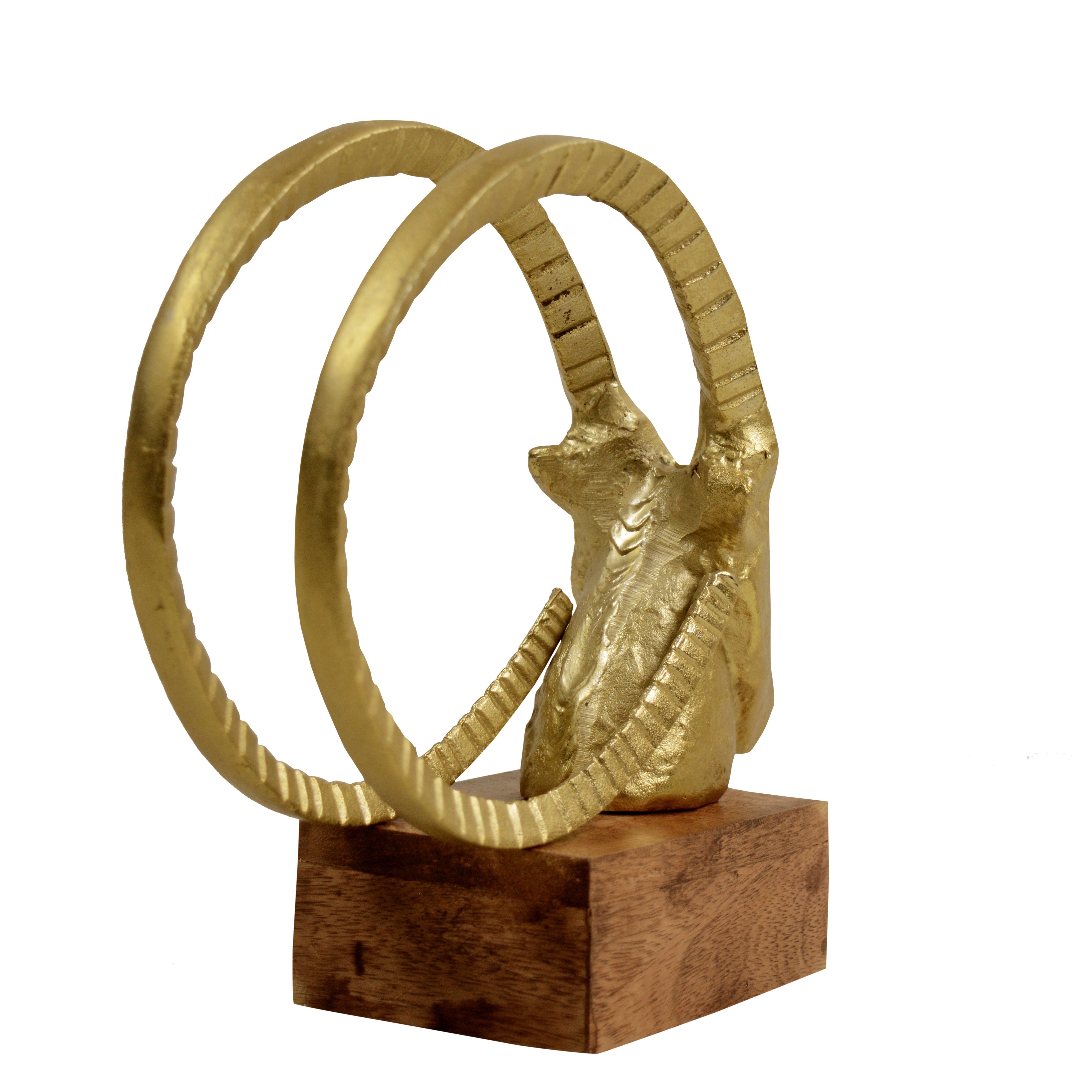 Gold Antler Aura Deer Sculpture