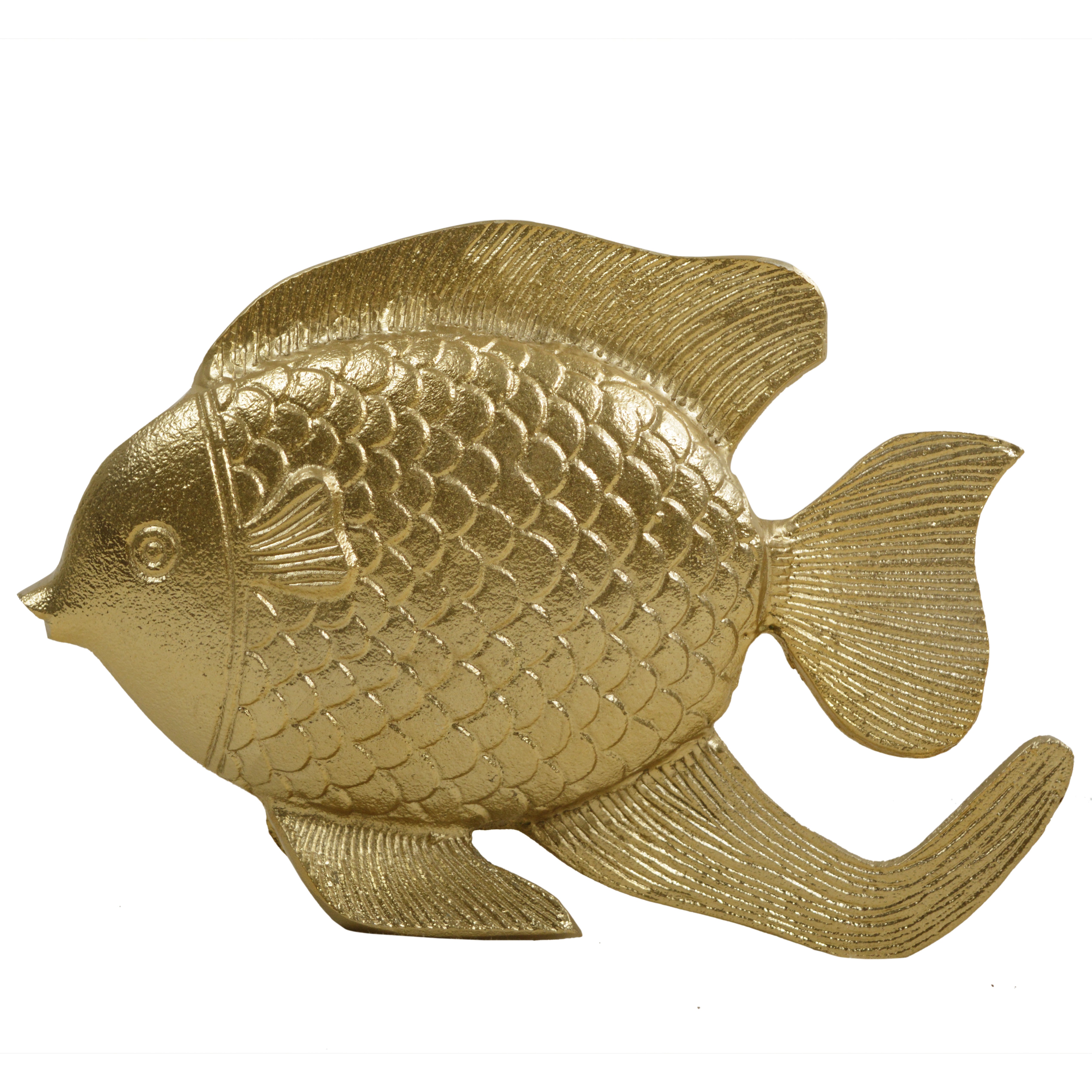 Gold Lunar Gill Decorative Fish Sculpture