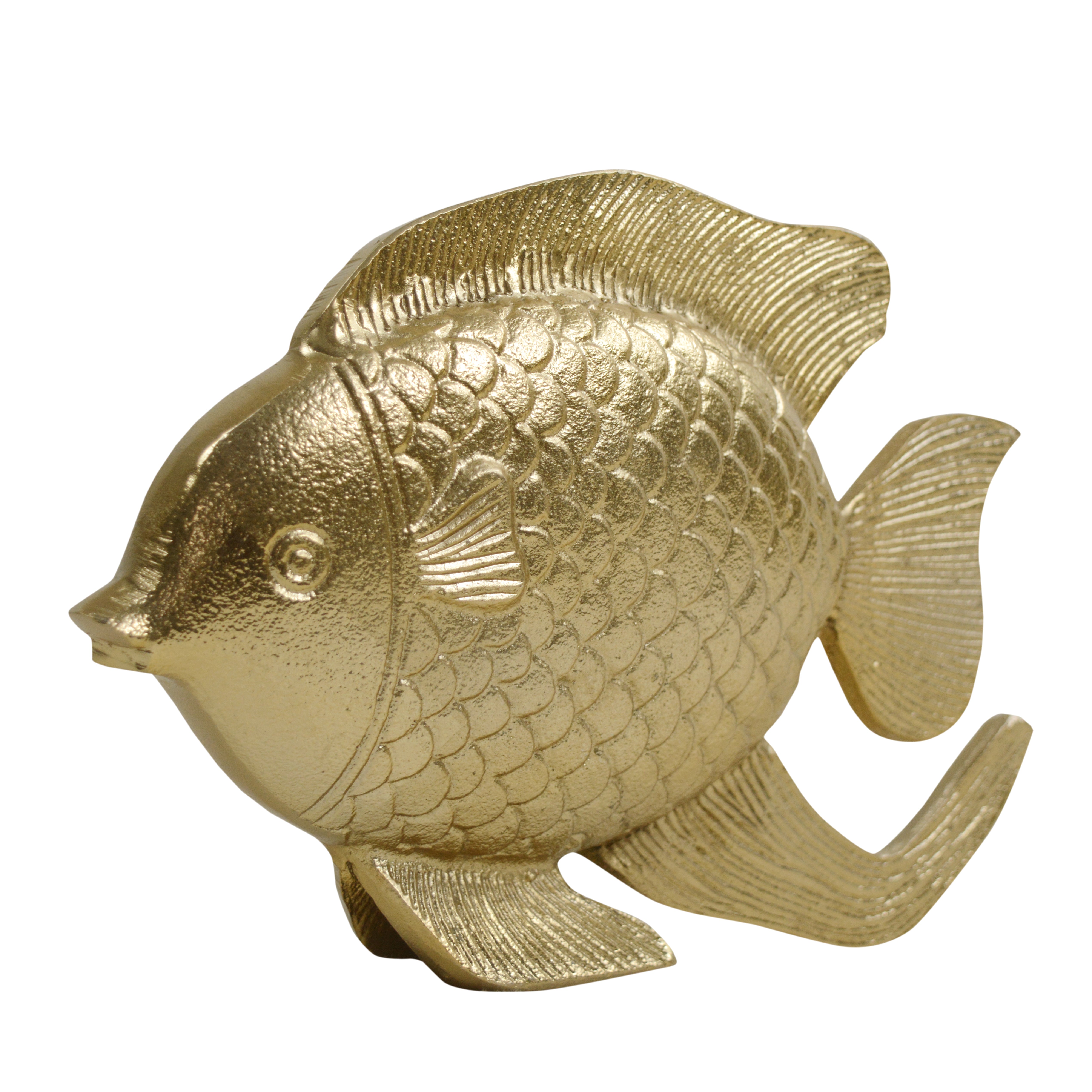 Gold Lunar Gill Decorative Fish Sculpture