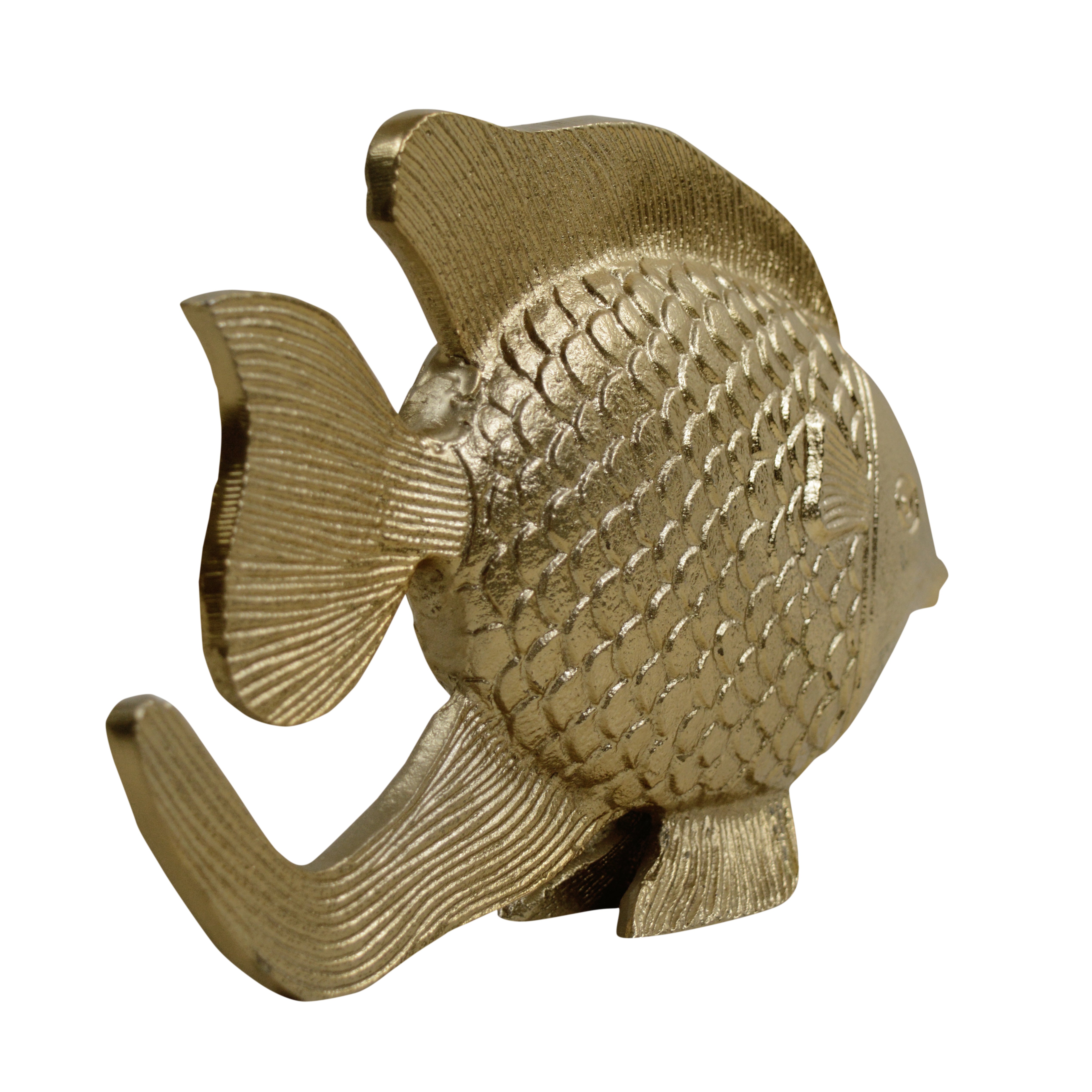 Gold Lunar Gill Decorative Fish Sculpture