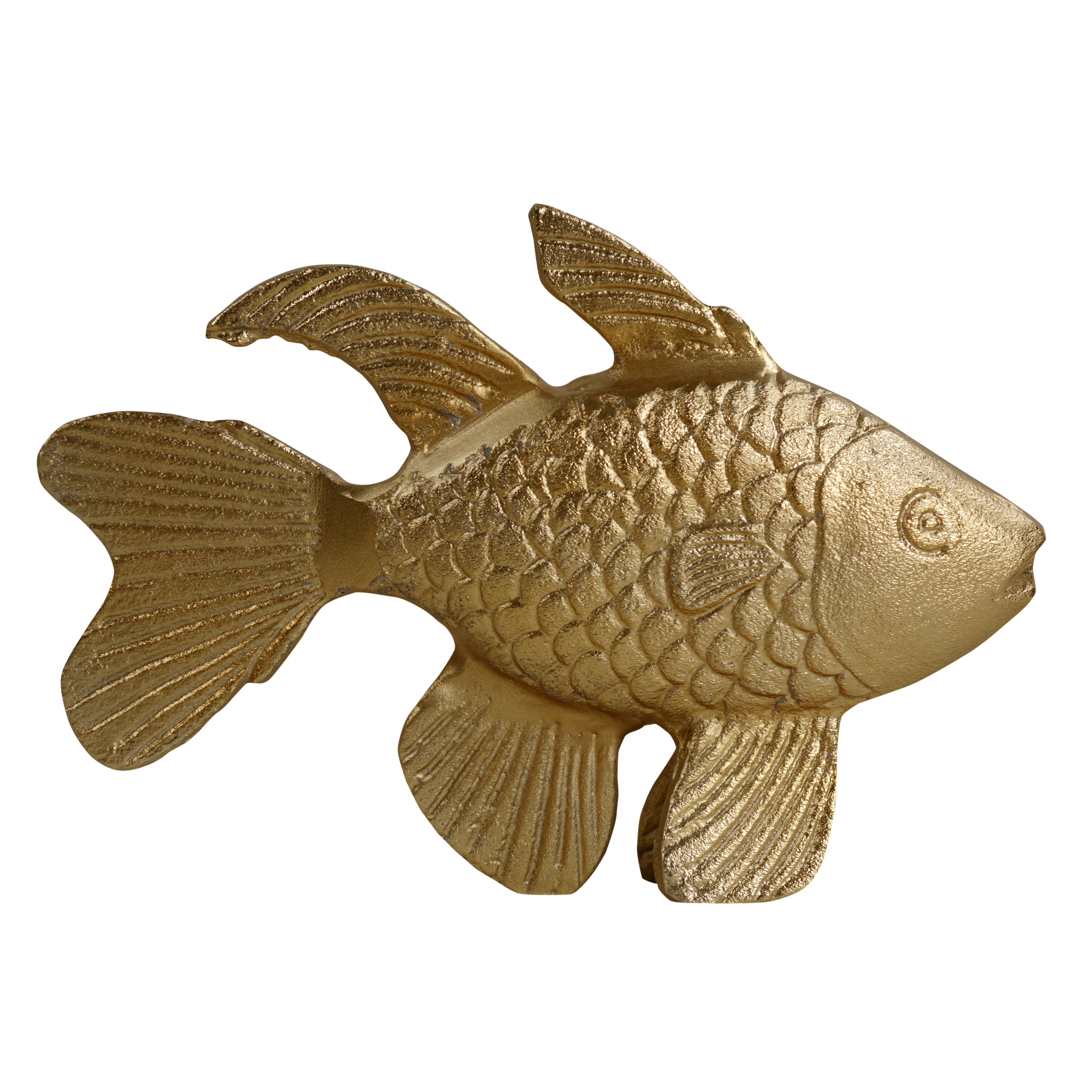 Gold Zephyr Wave Decoartive fish Figurine