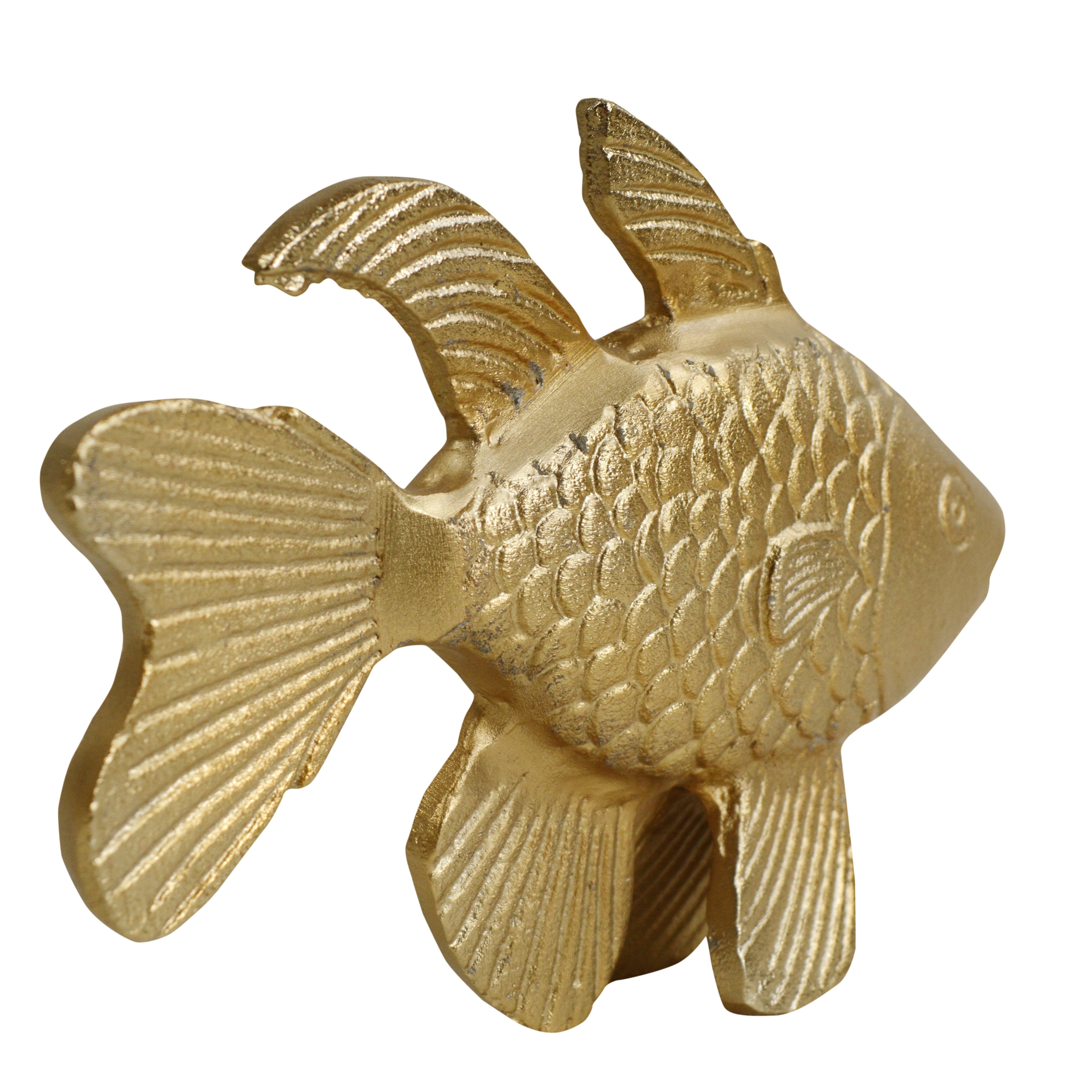Gold Zephyr Wave Decoartive fish Figurine