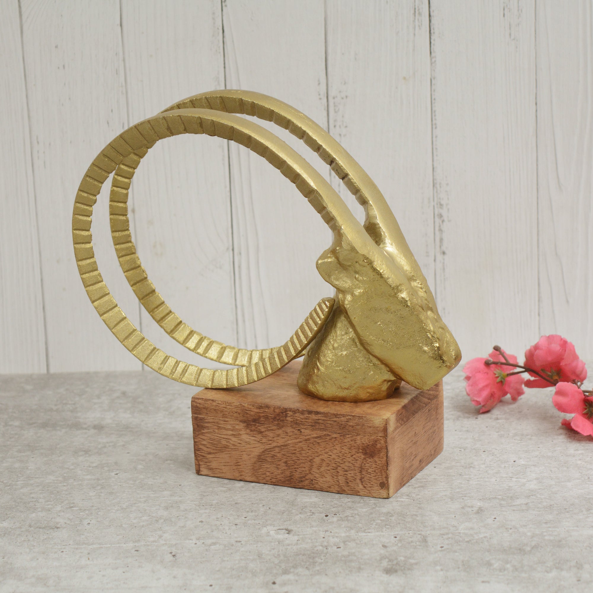 Gold Antler Aura Deer Sculpture