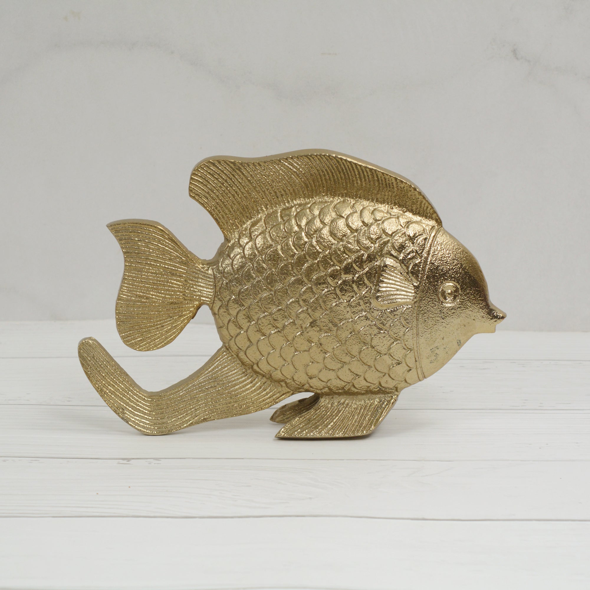 Gold Lunar Gill Decorative Fish Sculpture