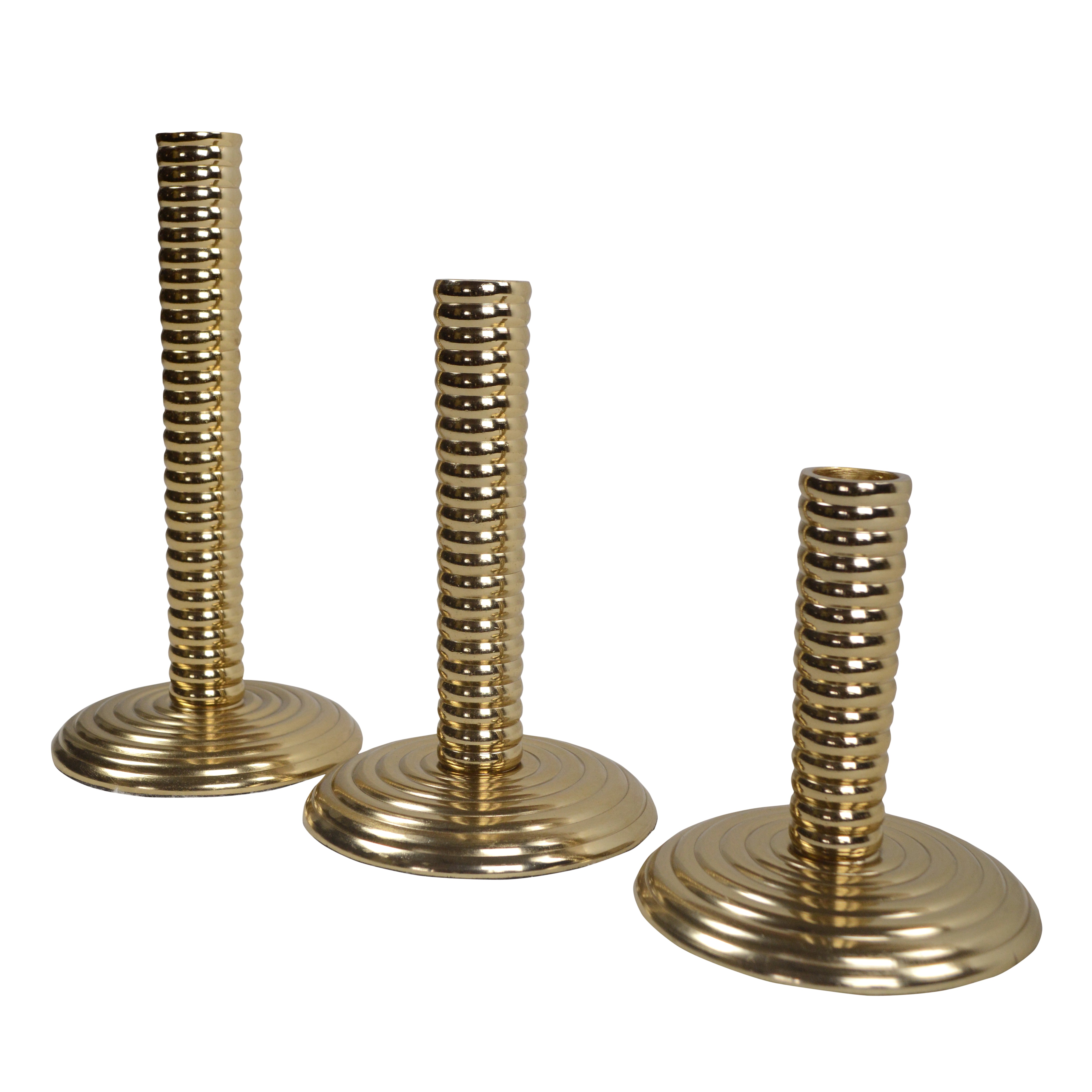 Gold DivineGlow Décorative Candle Holder Set of 3
