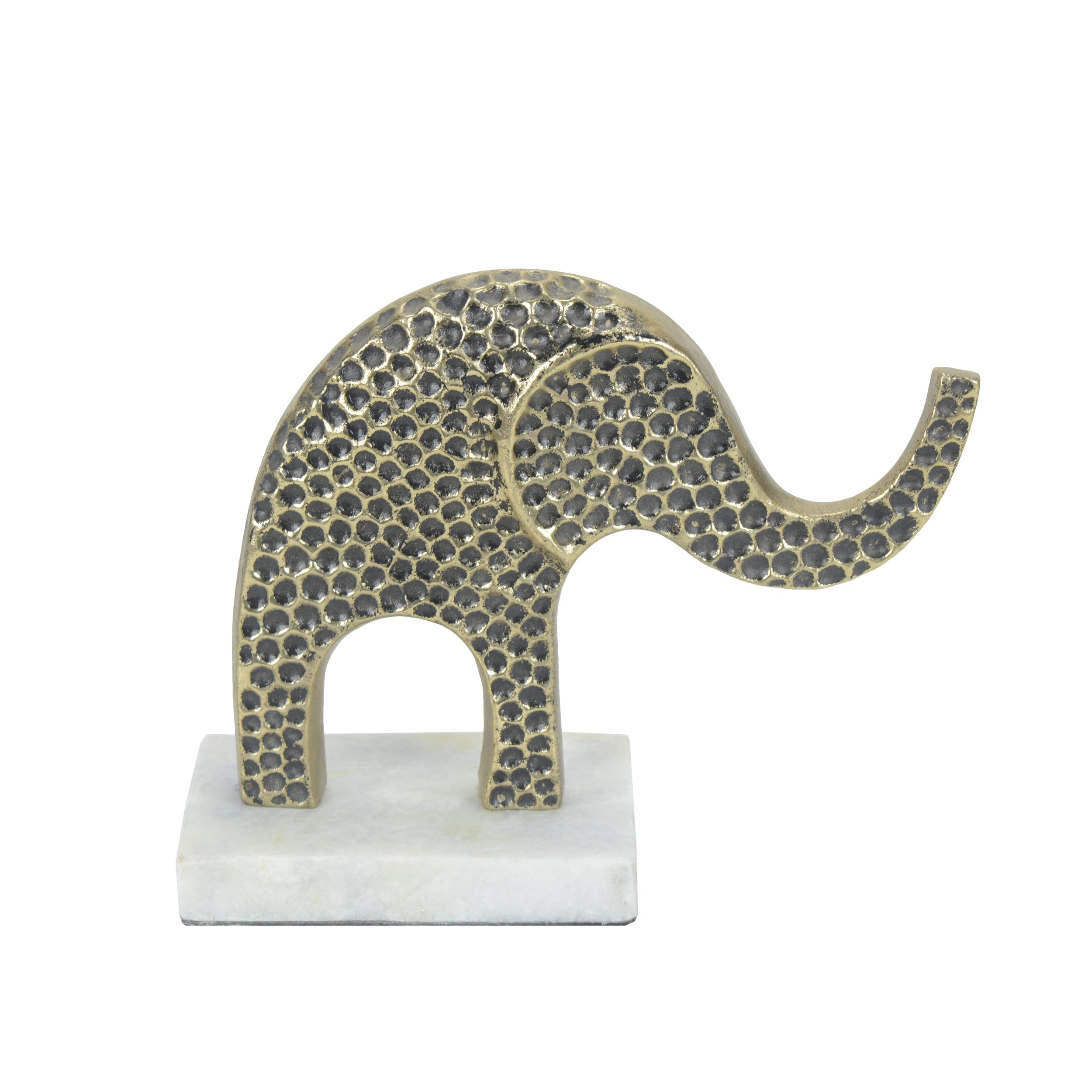 Gold Savanna Sentinel Elephant Sculpture