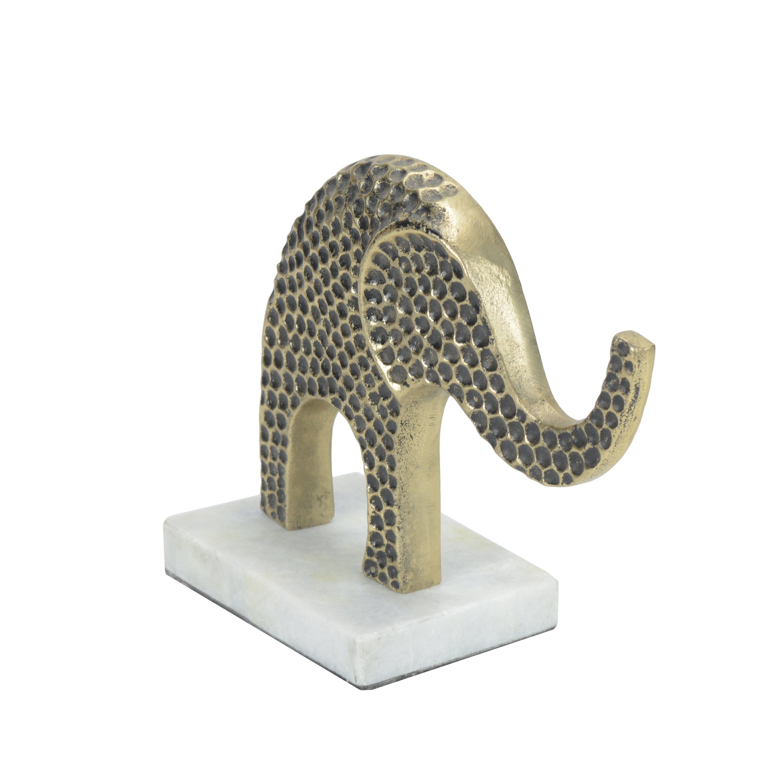 Gold Savanna Sentinel Elephant Sculpture