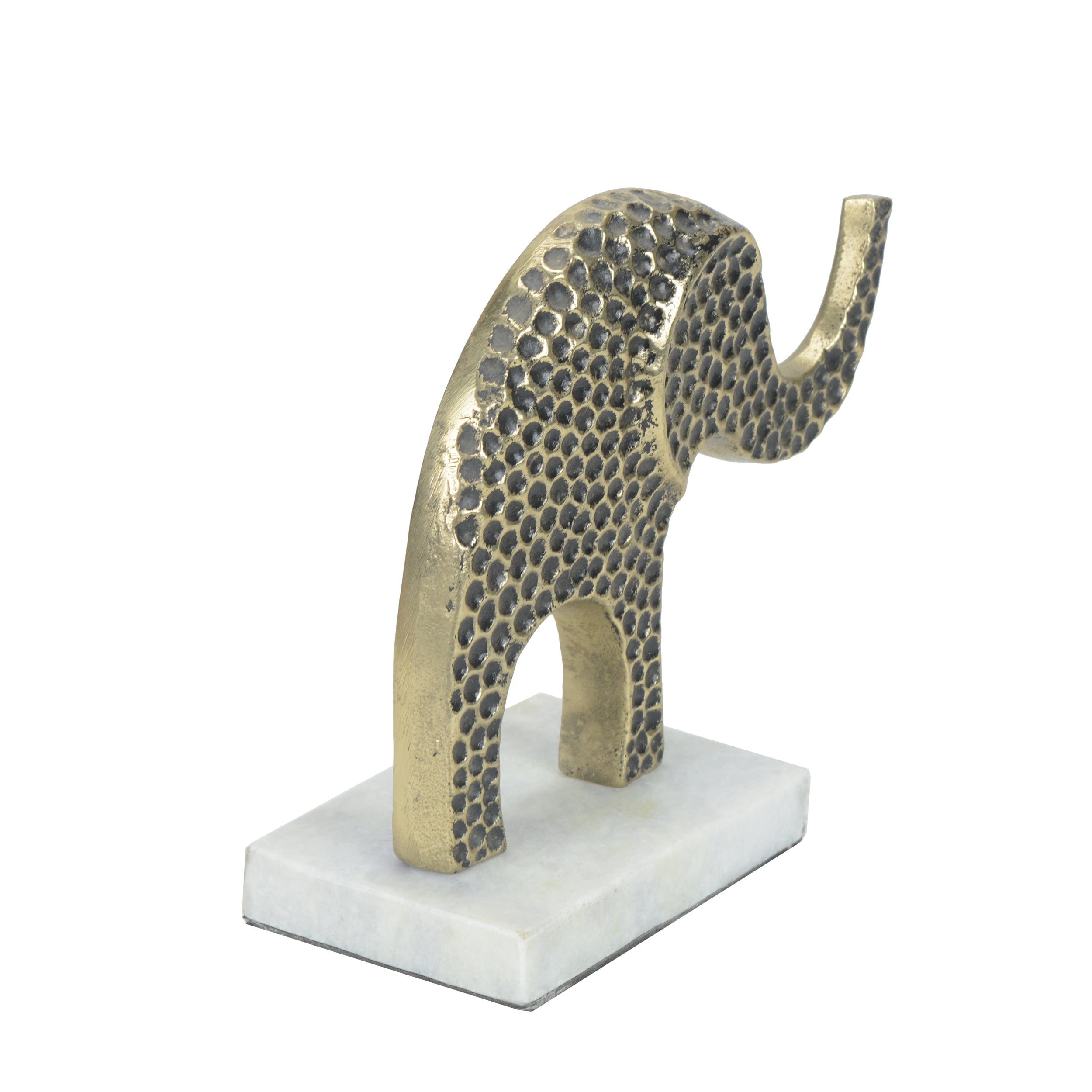 Gold Savanna Sentinel Elephant Sculpture