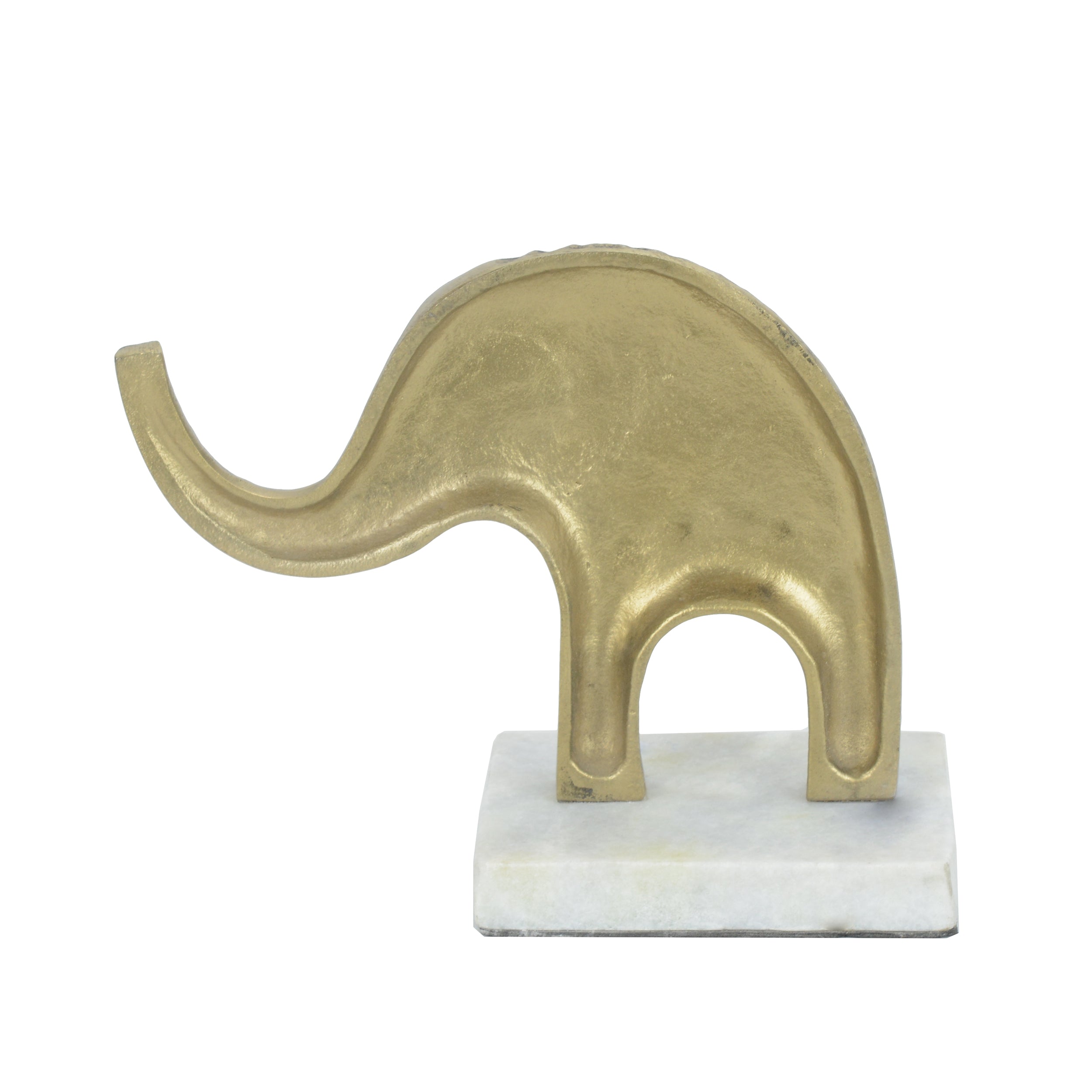 Gold Savanna Sentinel Elephant Sculpture