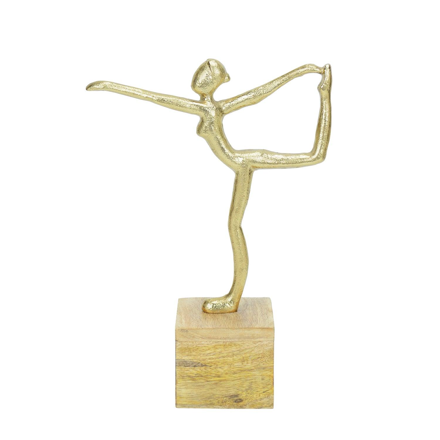 Balanced Bianca Yoga Lady Gold Figurine