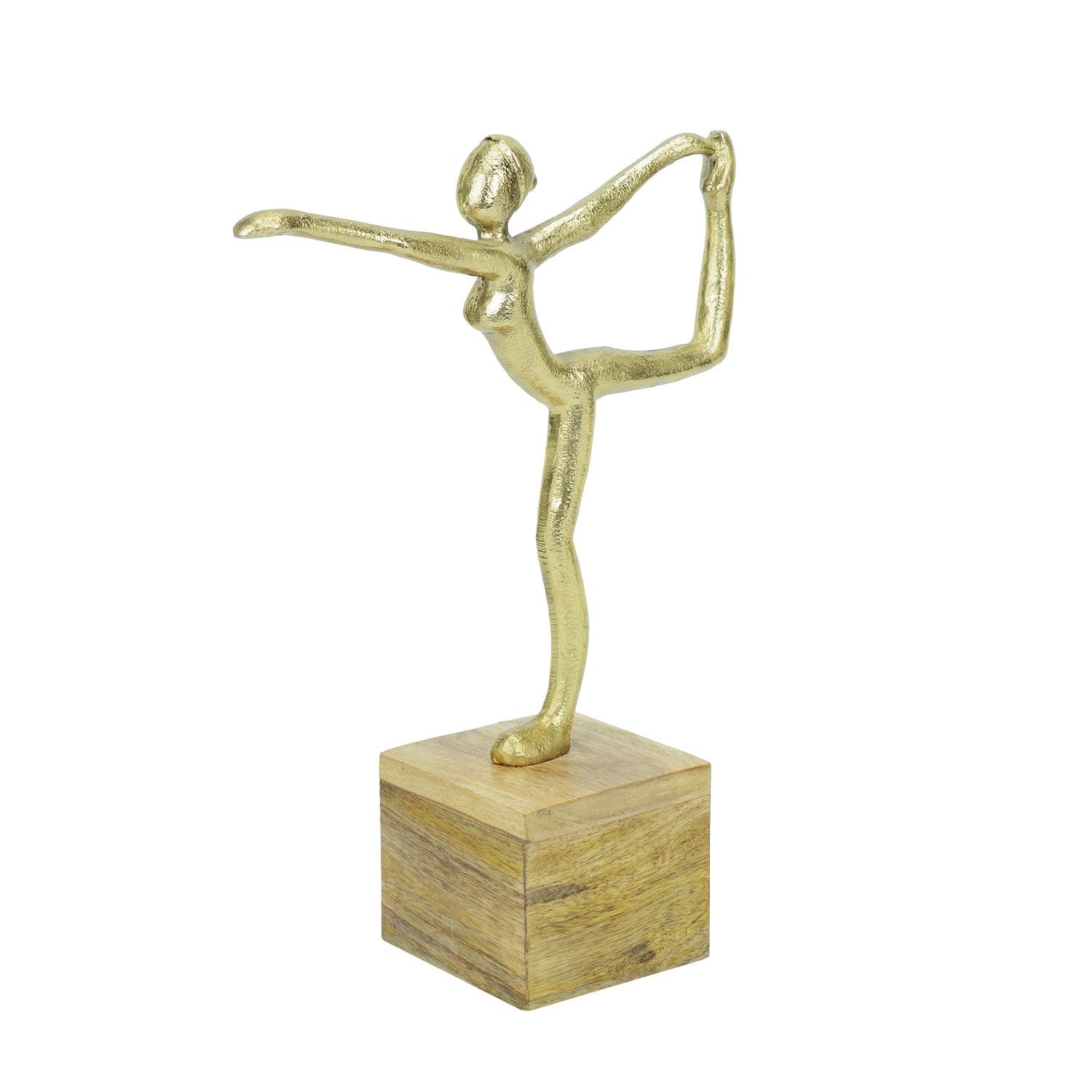 Balanced Bianca Yoga Lady Gold Figurine