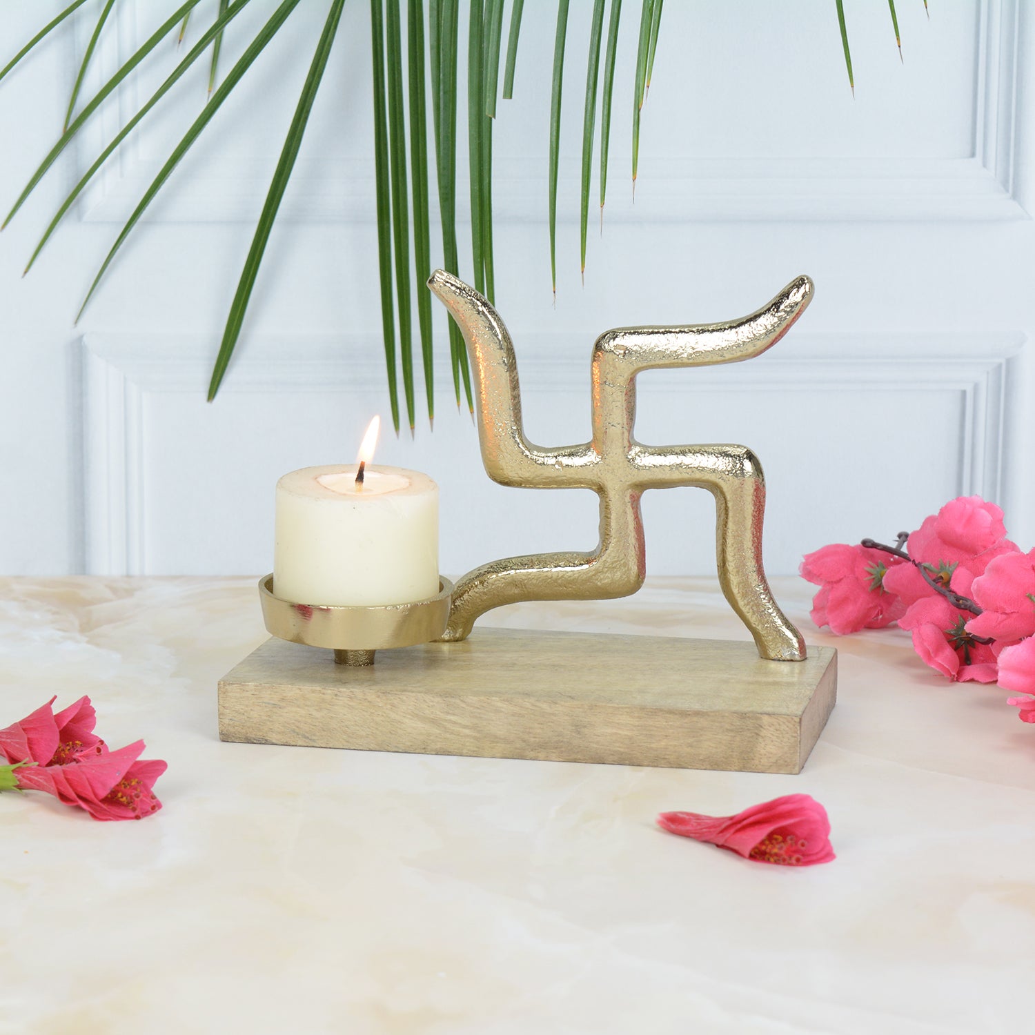 Swastik Festive Candle Holder