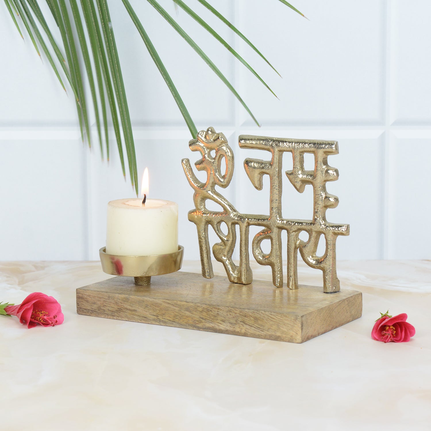 Om Festive Candle Holder