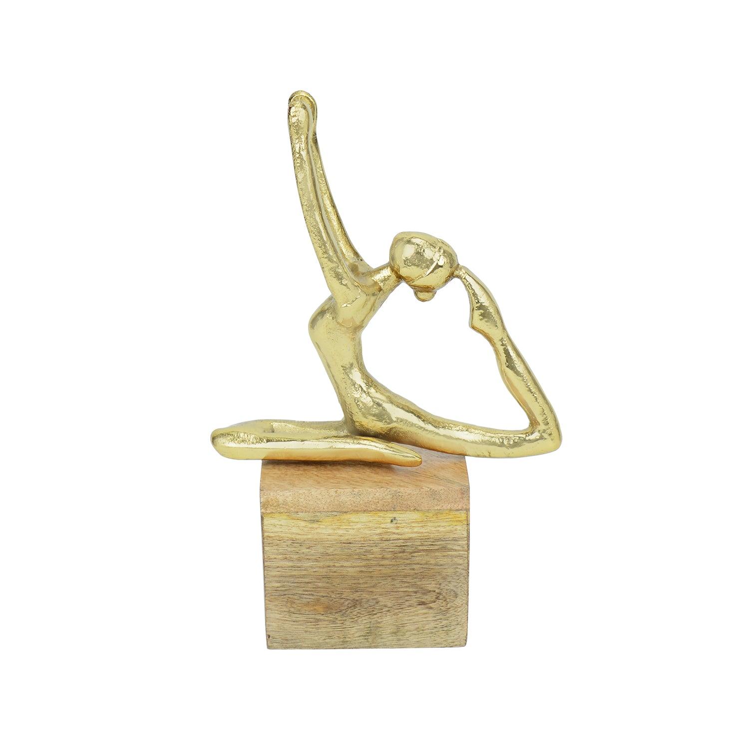 Meditative Marta Yoga Lady Gold Figurine