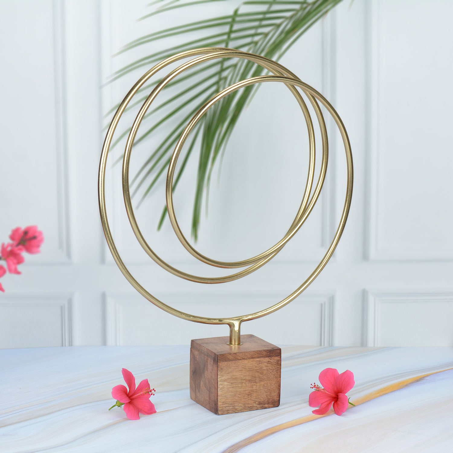 Radiant Gold Loop Sculpture