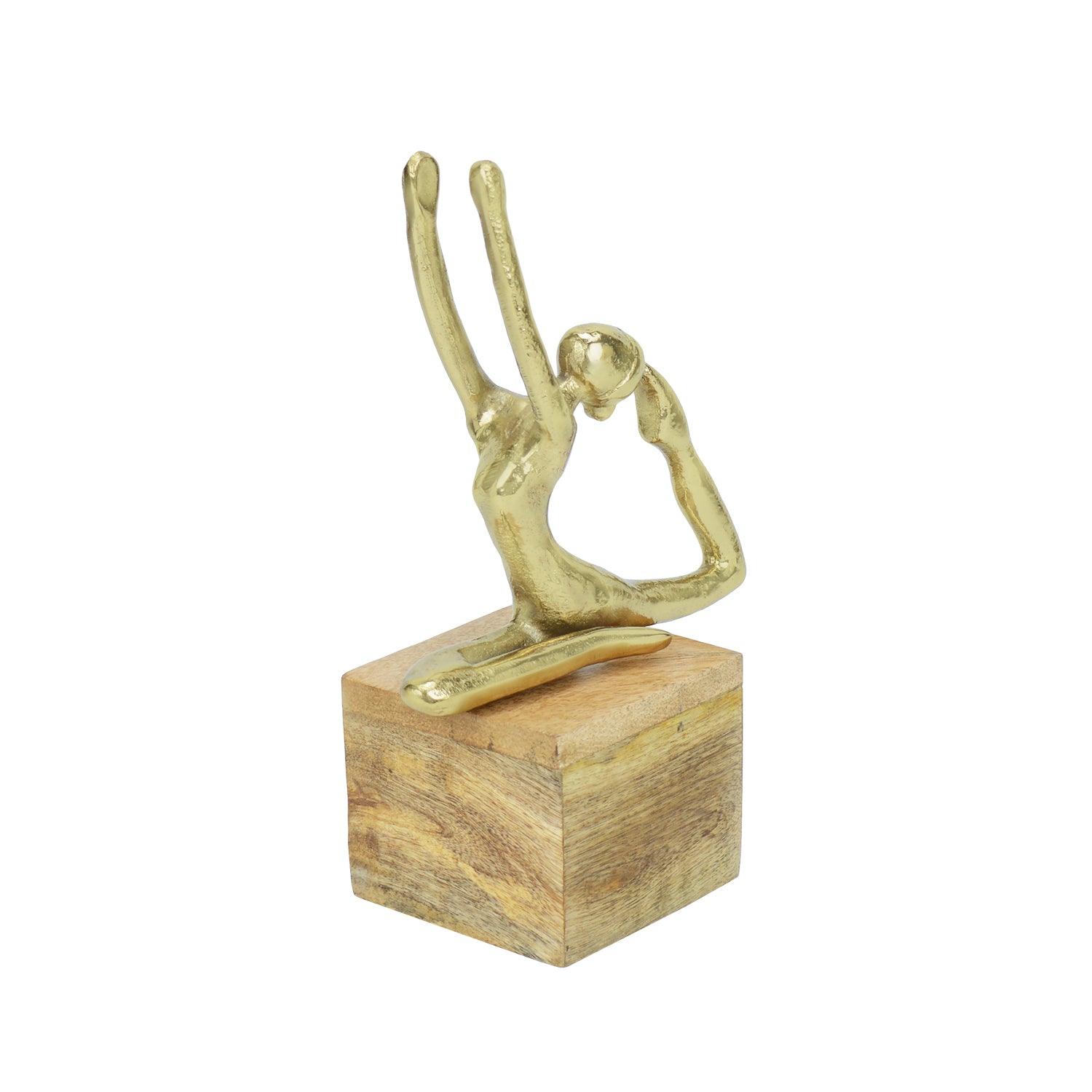 Meditative Marta Yoga Lady Gold Figurine