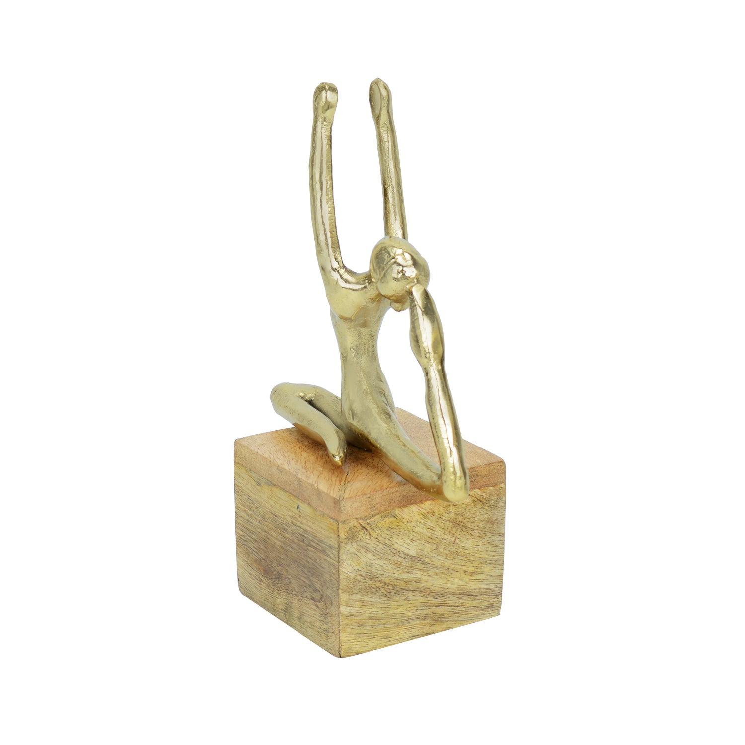 Meditative Marta Yoga Lady Gold Figurine