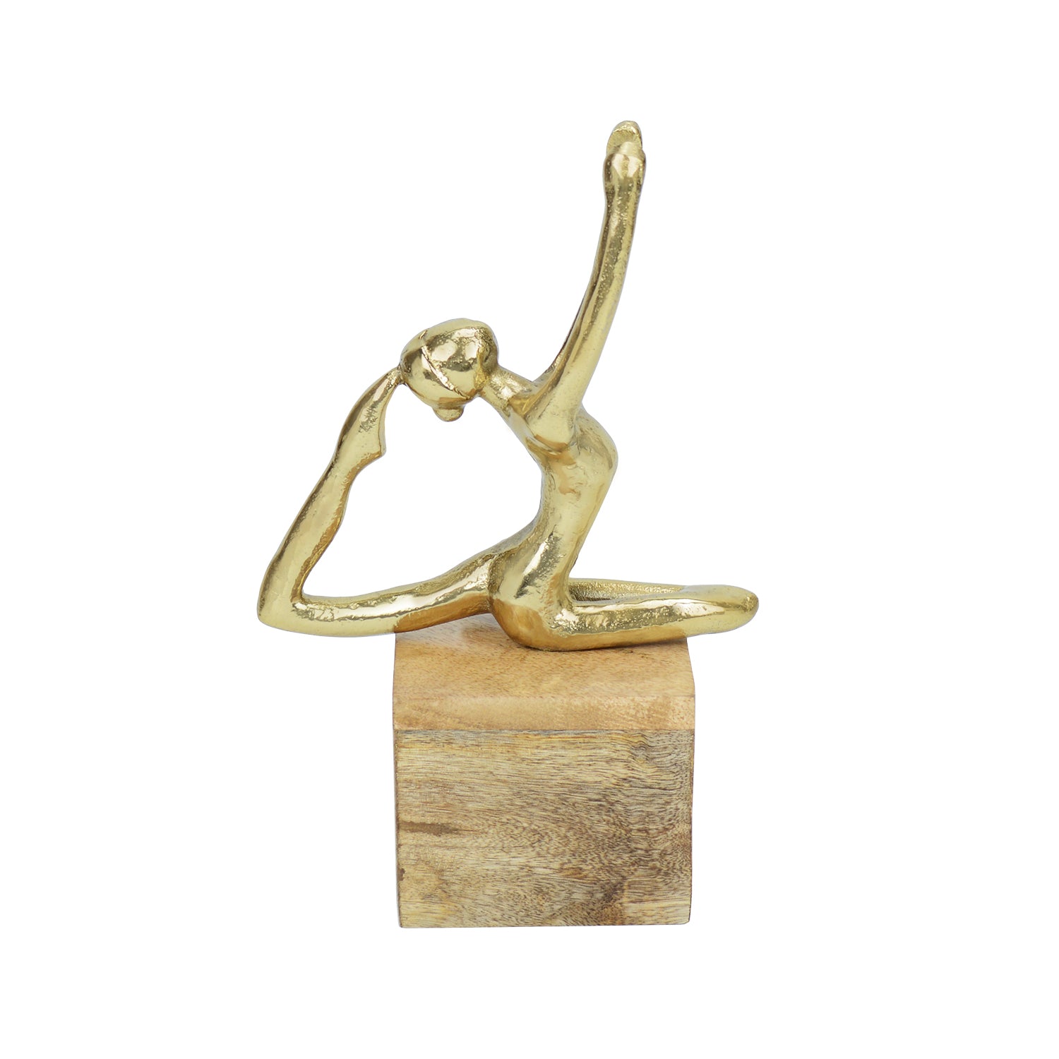 Meditative Marta Yoga Lady Gold Figurine