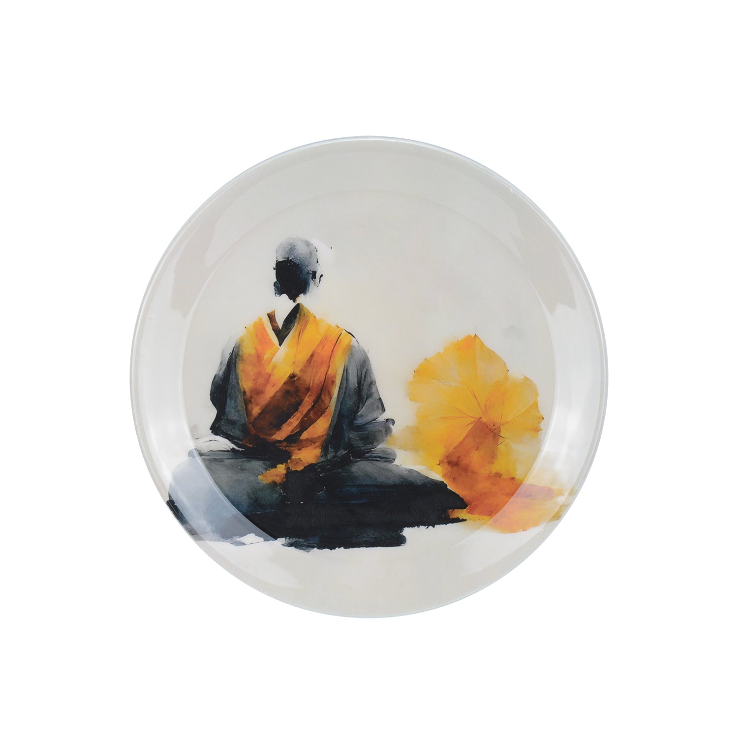 Meditator Buddha Metal Wall Décor Plate