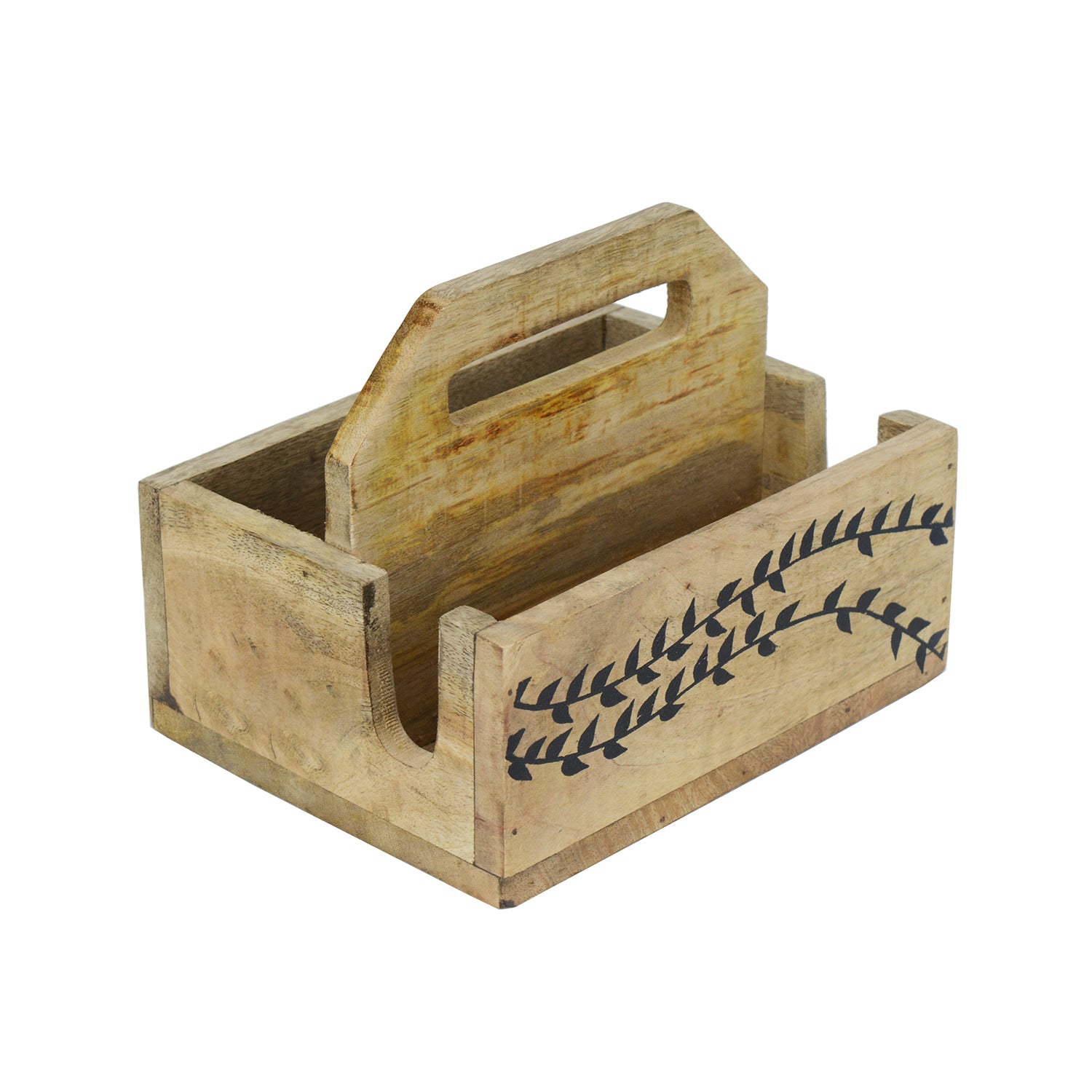 WoodFlow Duo Cutlery Stand with Napkin Holder