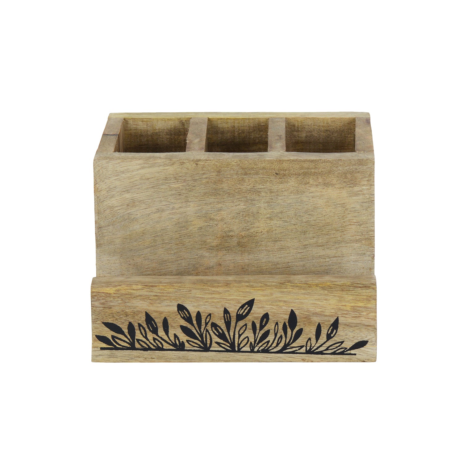 Wood Wave Cutlery Stand with Napkin Holder