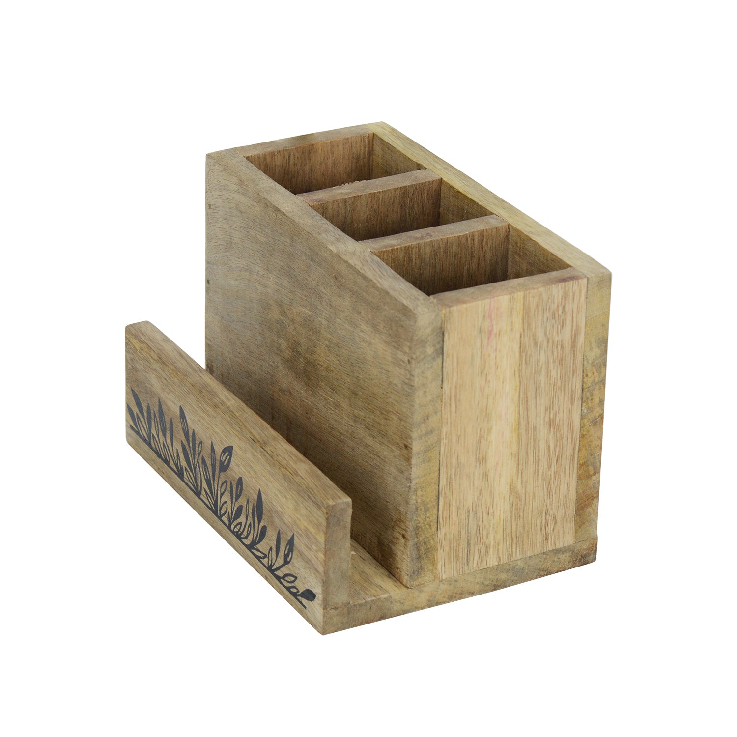 Wood Wave Cutlery Stand with Napkin Holder