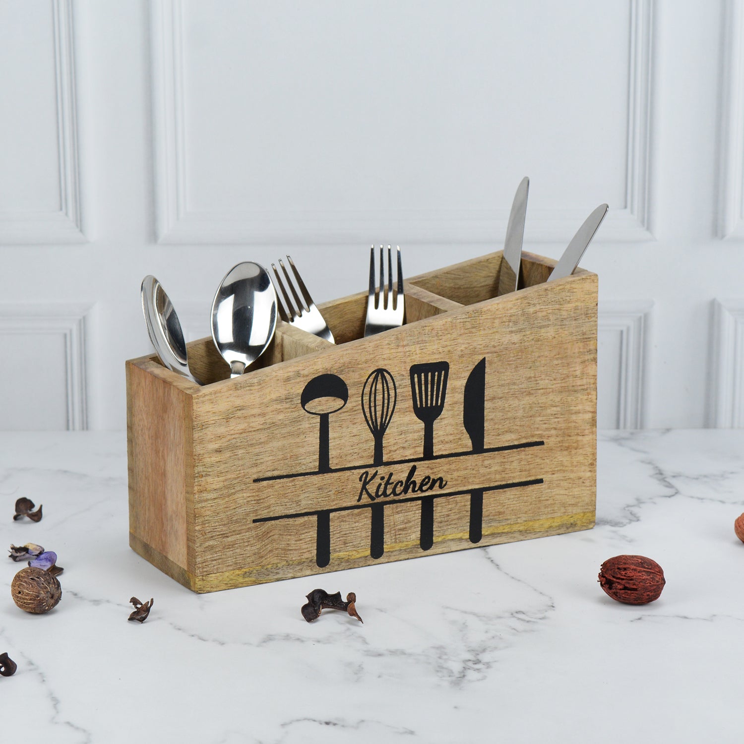 ForkCraft Wooden Cutlery Holder