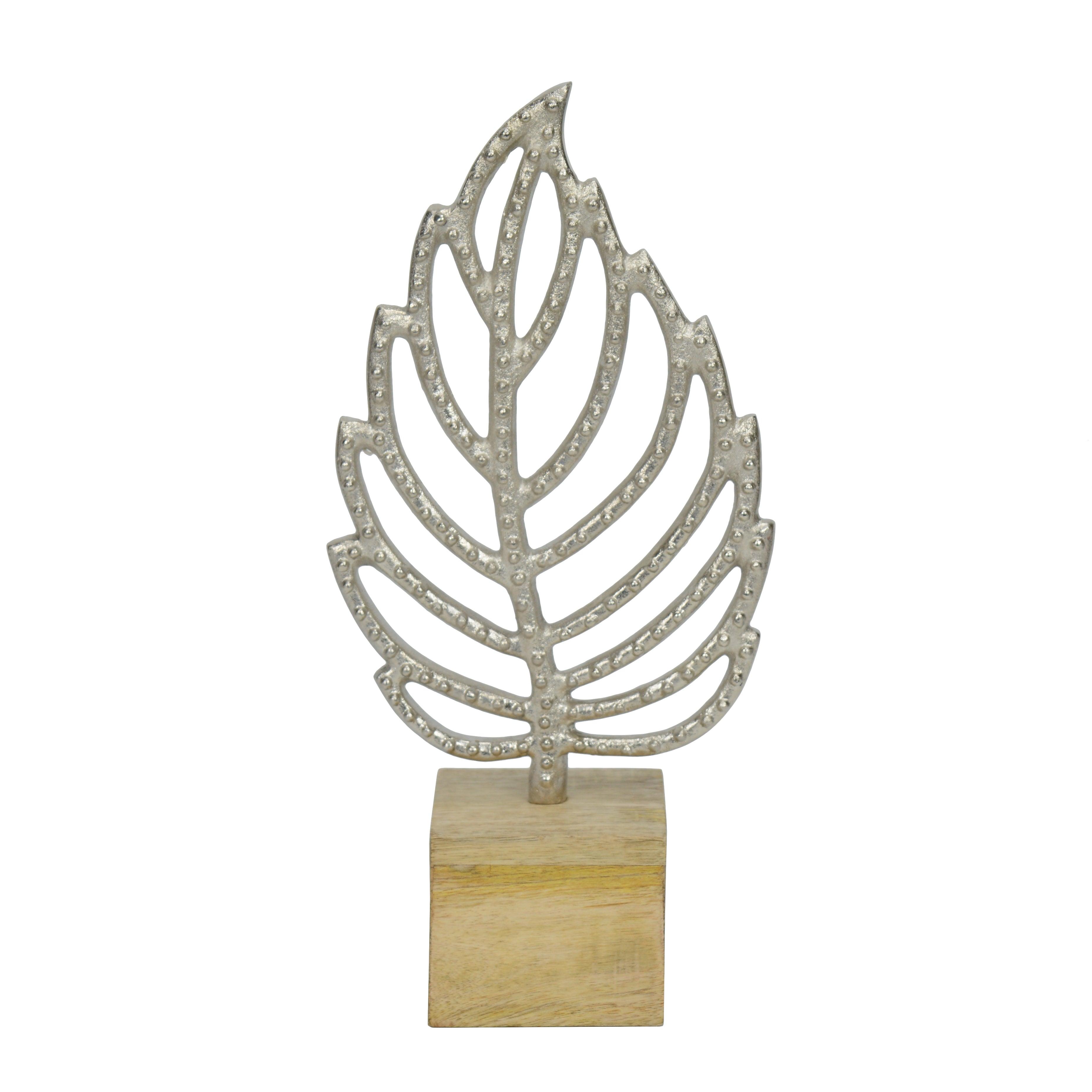 Autumn Breeze Silver Leaf Sculpture