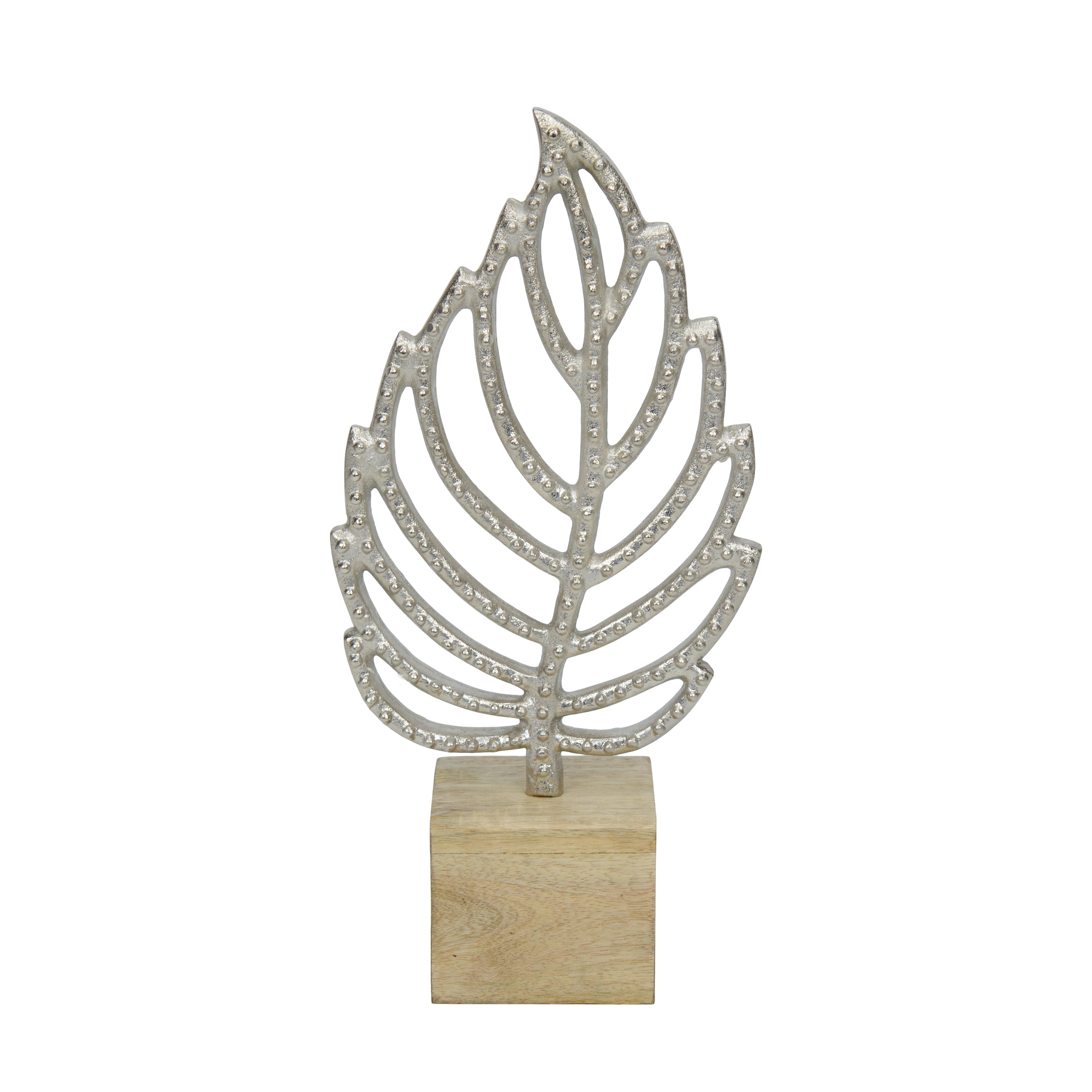 Autumn Breeze Silver Leaf Sculpture