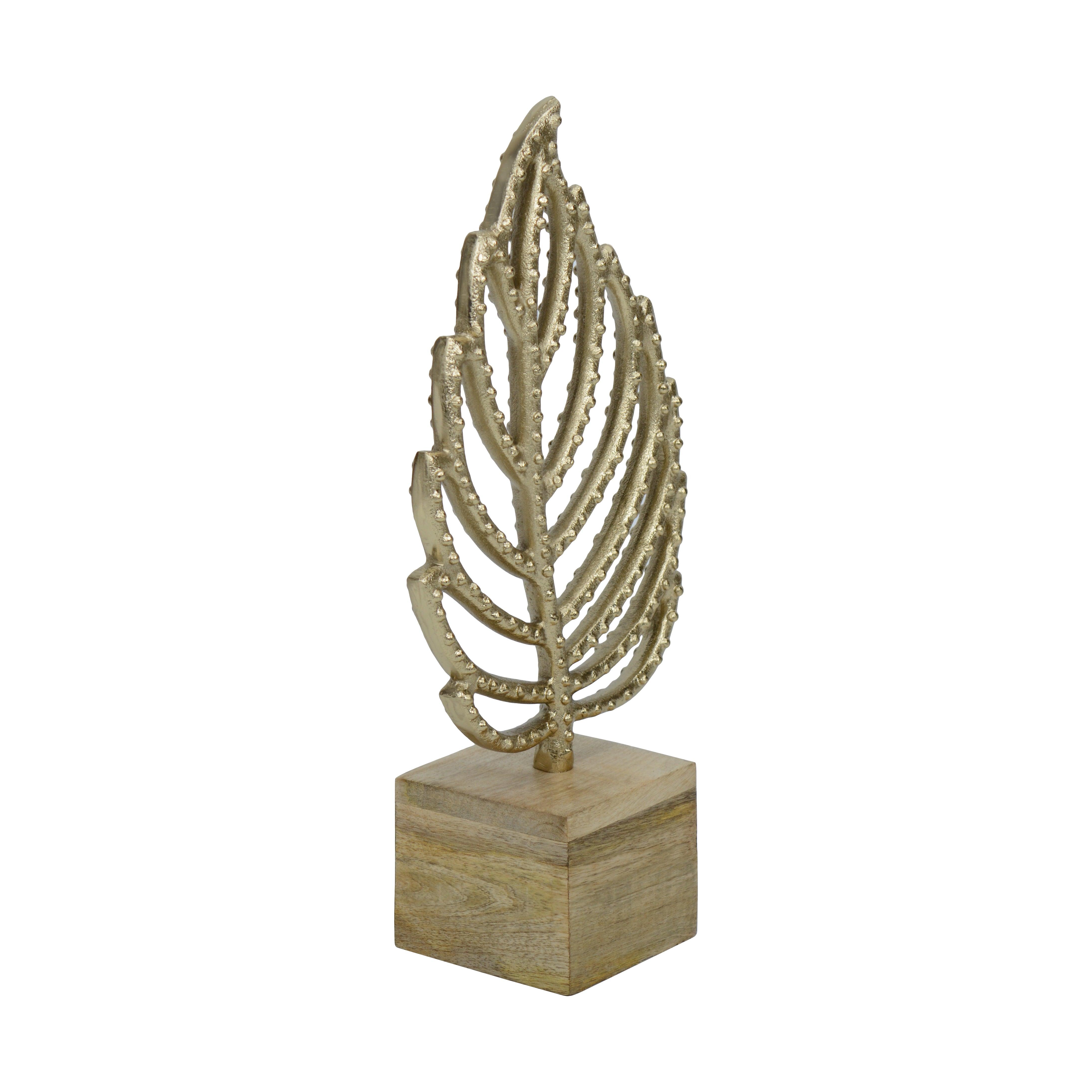 Autumn Breeze Gold Leaf Sculpture