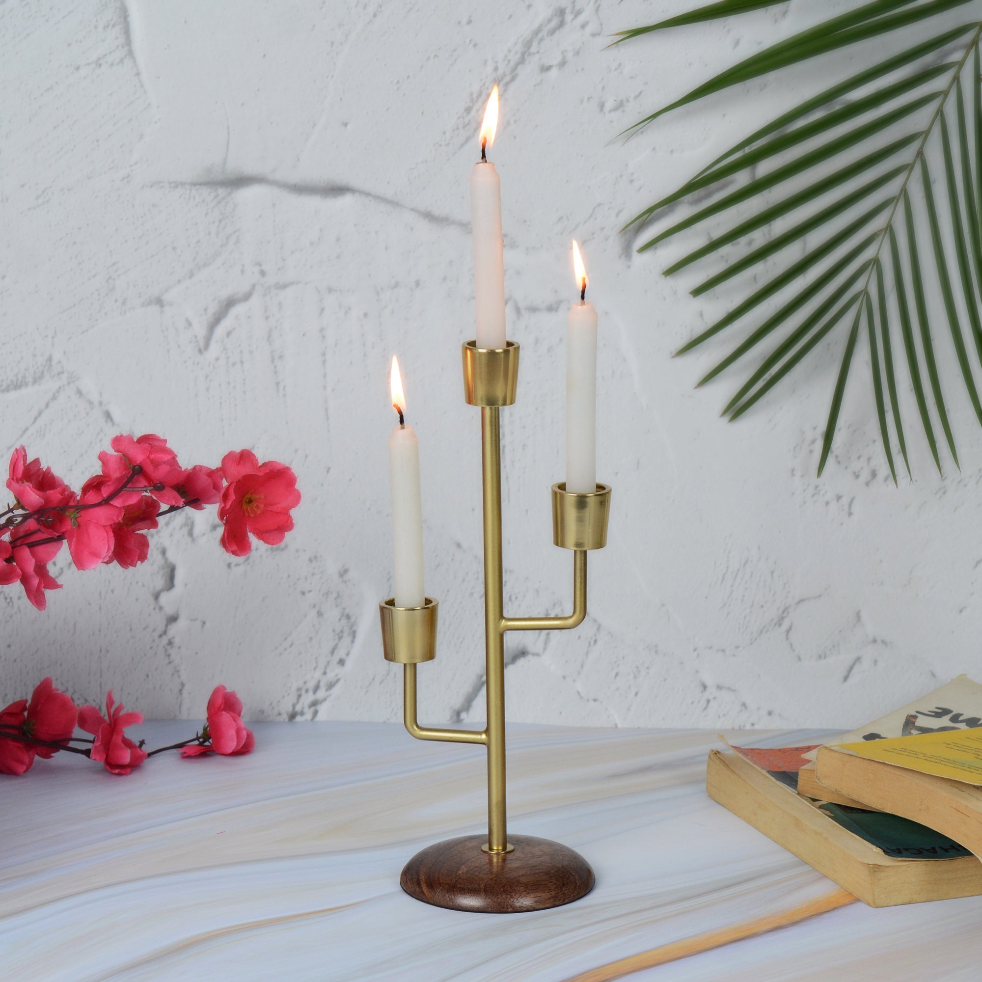 Mystique Gold Triple Candle Holder