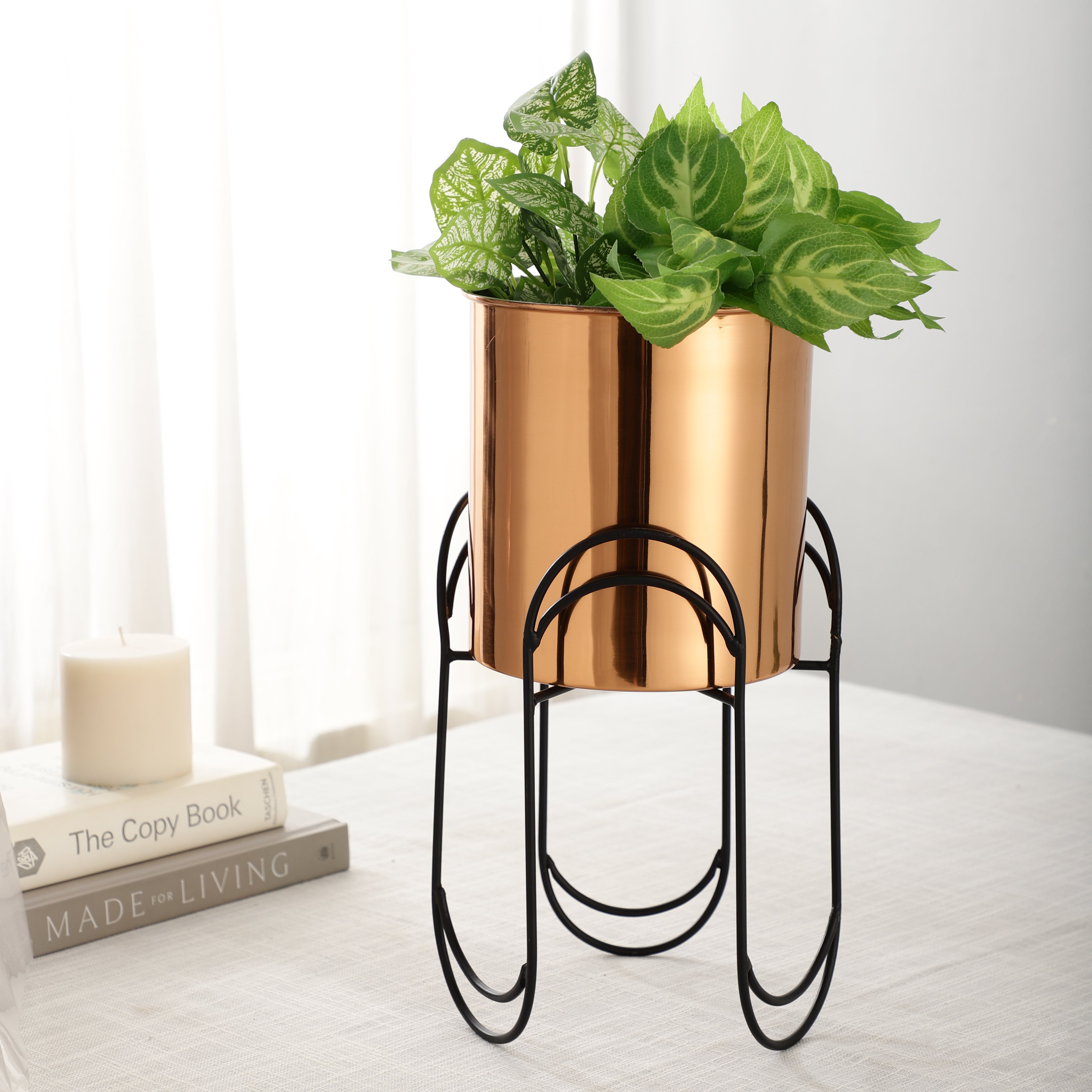 copper indoor plant pots TriStem Stainless Steel Copper Planter – Maison Modern