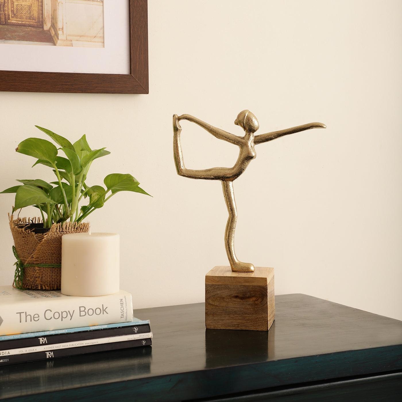 Balanced Bianca Yoga Lady Gold Figurine