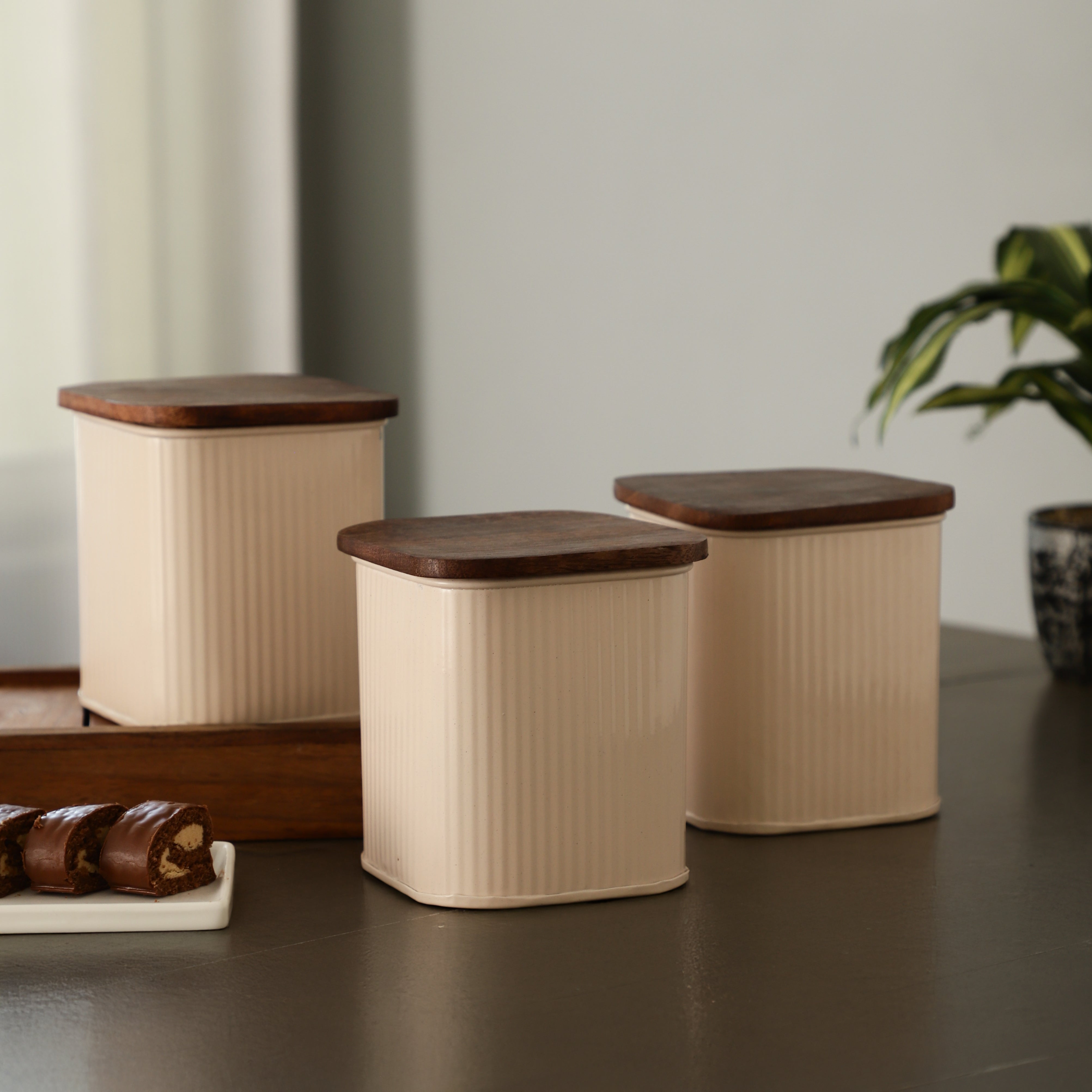 Ivory Zenvira Storage Tea Sugar Coffee Jar Set