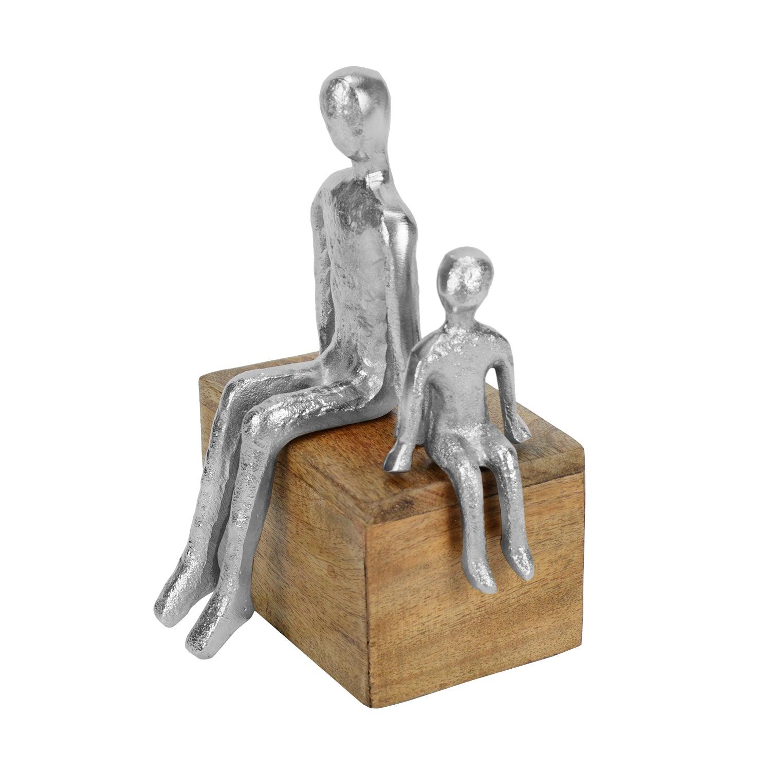 Generations Embrace Silver Figurine